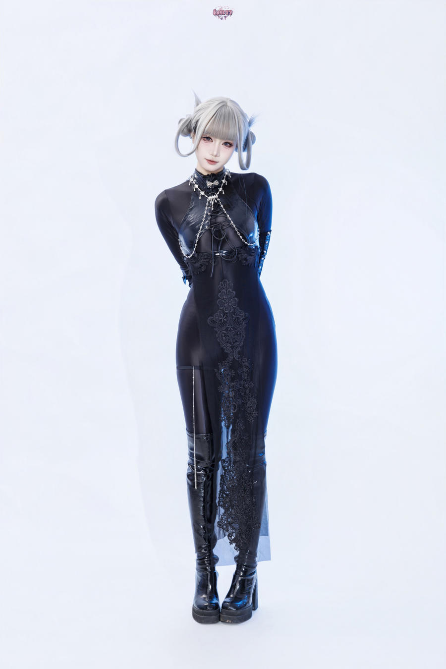 117-柒柒要乖哦-No.081 – 黑靡烟旗袍 [98P 2V] 第2张