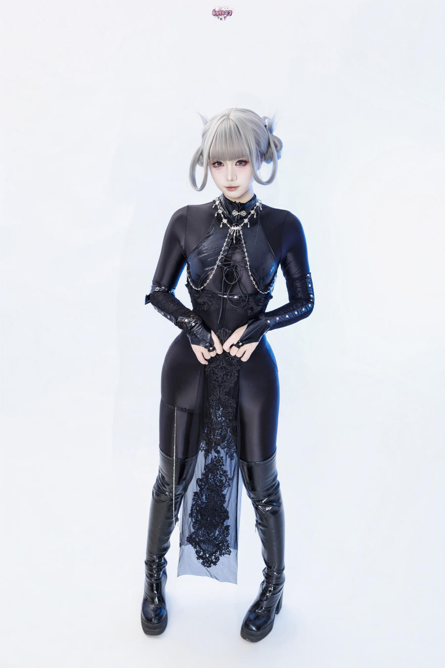 117-柒柒要乖哦-No.081 – 黑靡烟旗袍 [98P 2V] 第3张