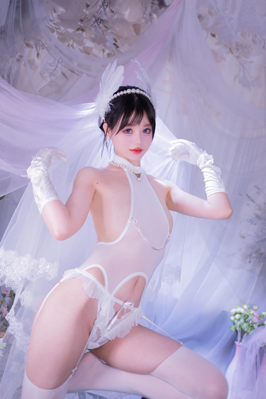 276-星黛鹿鹿i(千反田鹿子)-No.017 – 白丝花嫁 [50P] 第3张