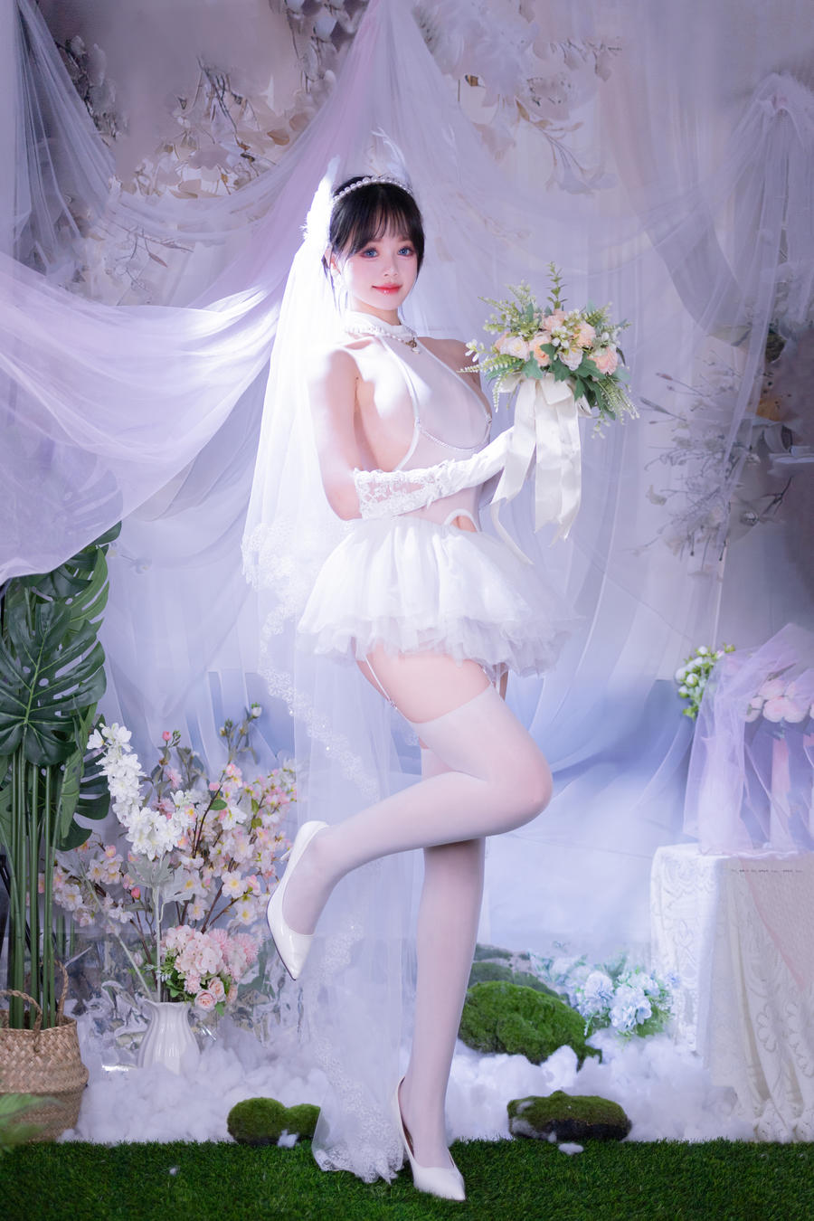 276-星黛鹿鹿i(千反田鹿子)-No.017 – 白丝花嫁 [50P] 第1张