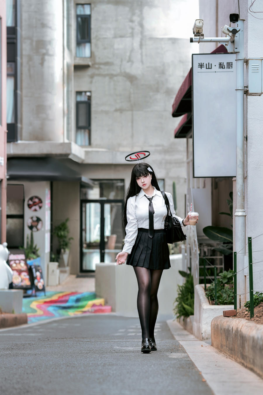 049-半半子-No.097 – 蔚蓝档案 调月莉音 制服+竞泳 [64P 5V] 第1张