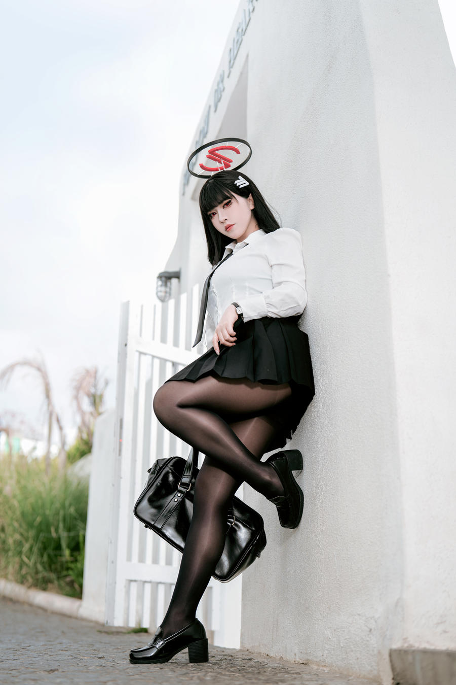 049-半半子-No.097 – 蔚蓝档案 调月莉音 制服+竞泳 [64P 5V] 第4张