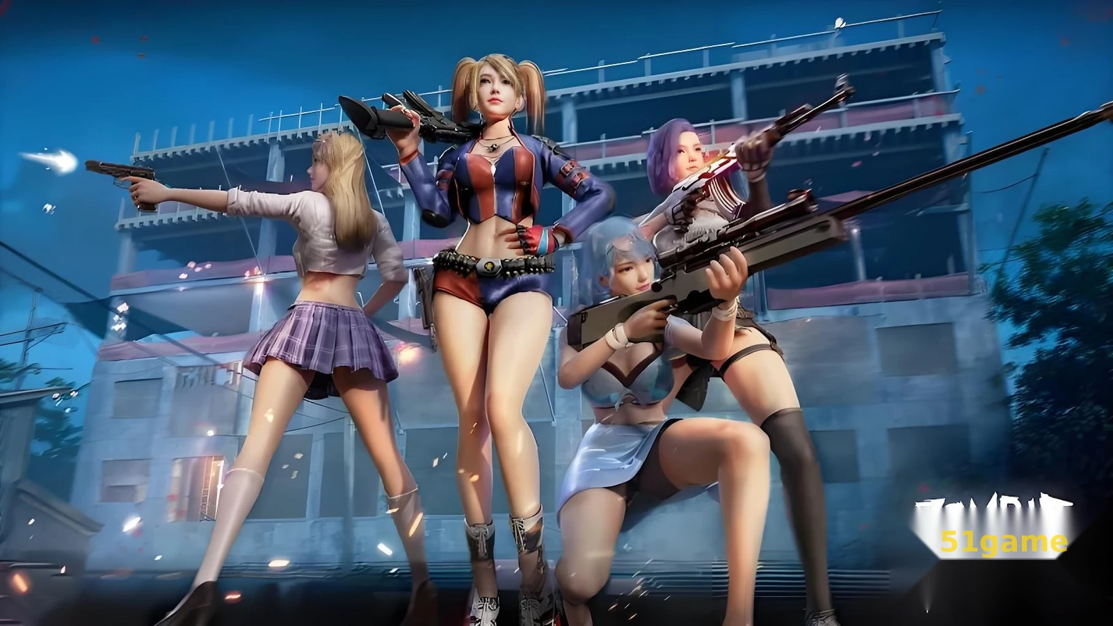 辣妹:枪战射击 游戏截图 1