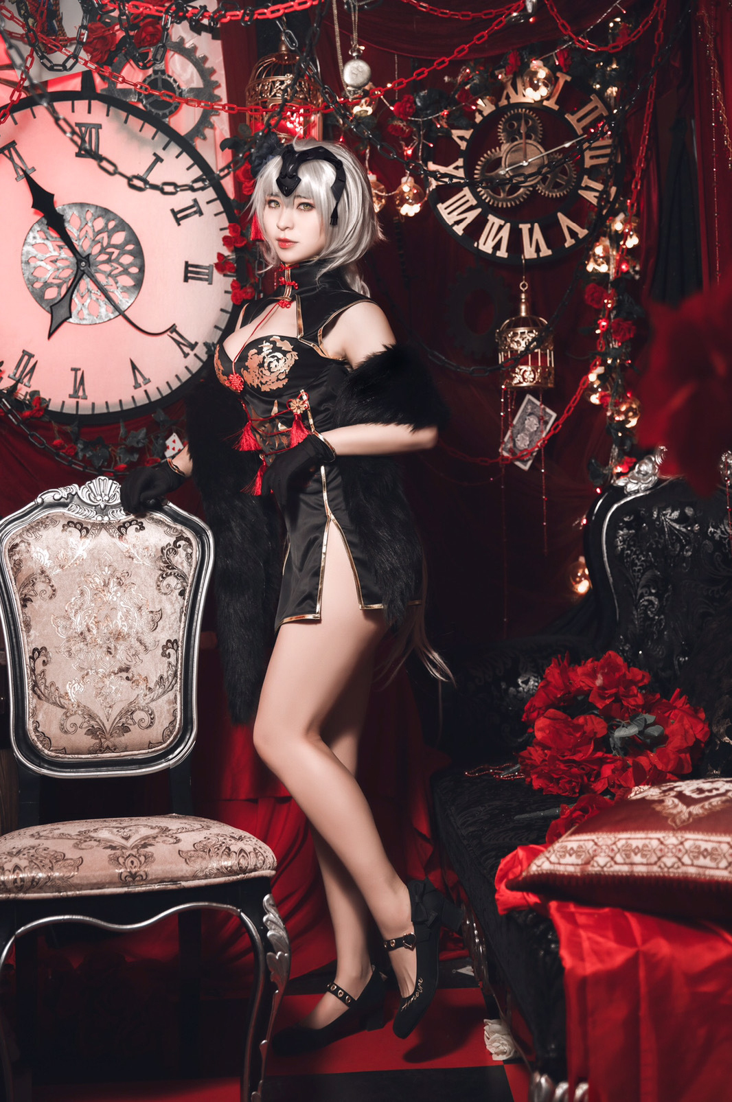 黑贞德旗袍cosplay (2/9) 黑贞德旗袍cosplay 第2张 - 黑贞德图集