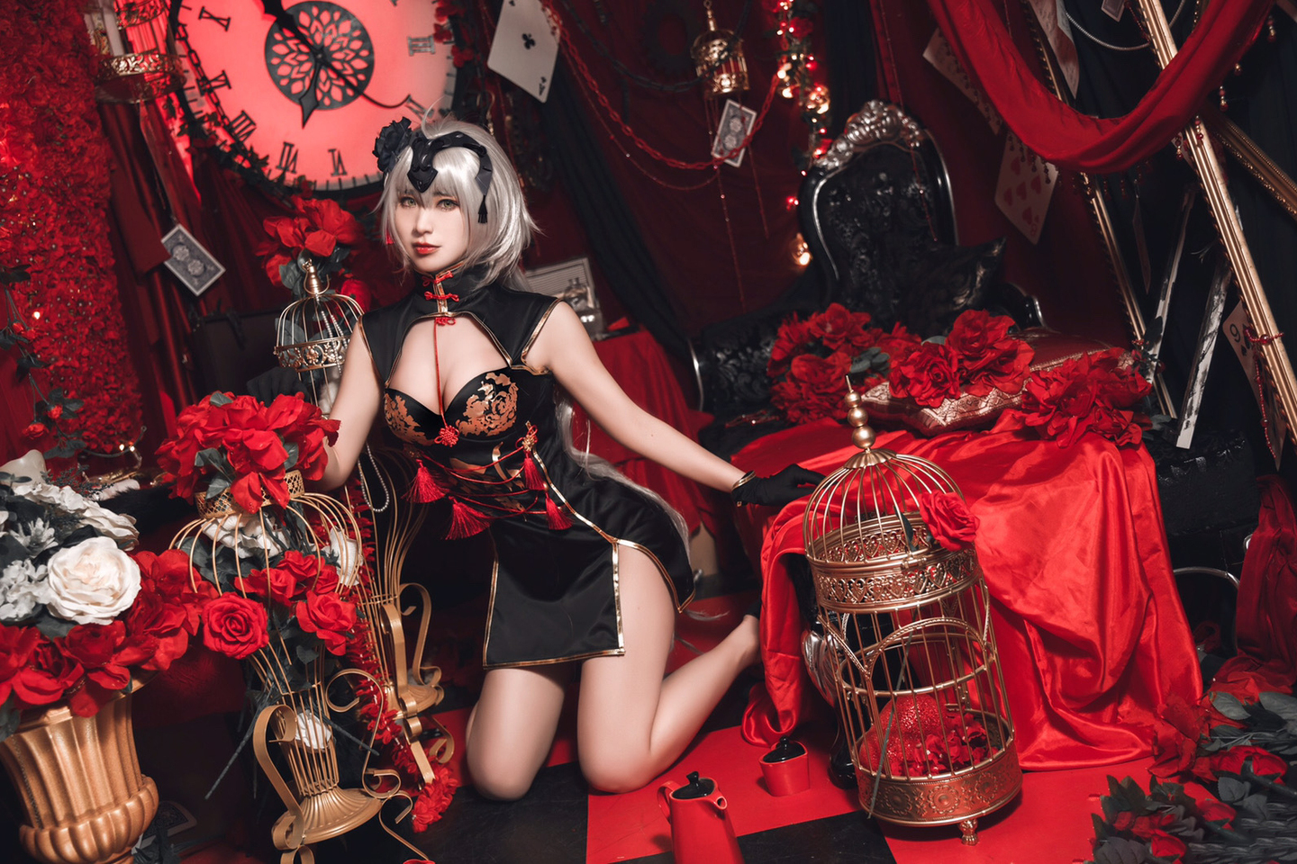 黑贞德旗袍cosplay (4/9) 黑贞德旗袍cosplay 第4张 - 黑贞德图集