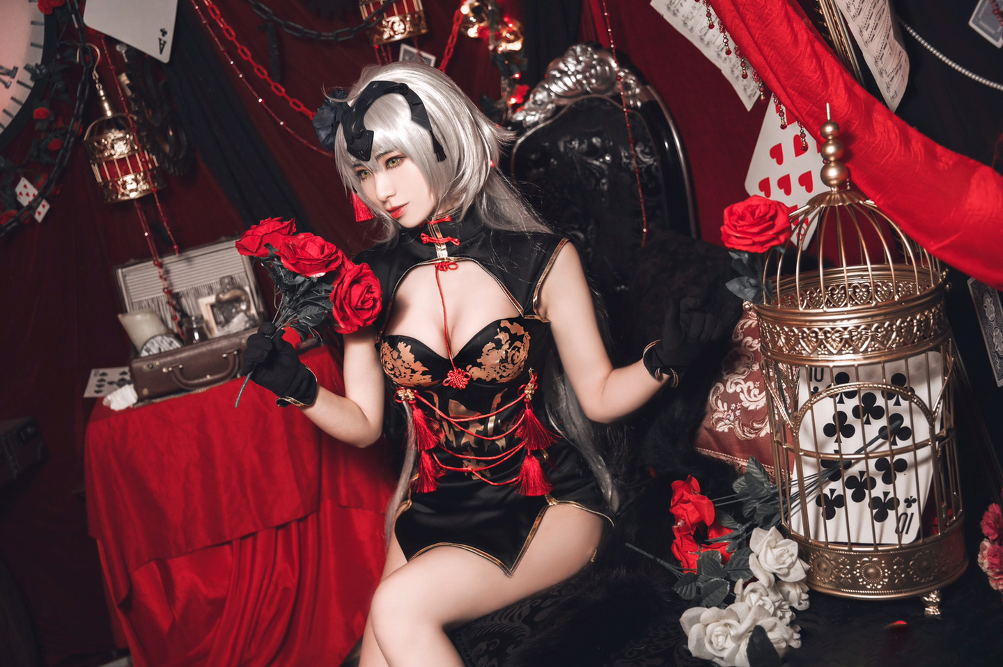 黑贞德旗袍cosplay (9/9) 黑贞德旗袍cosplay 第9张 - 黑贞德图集
