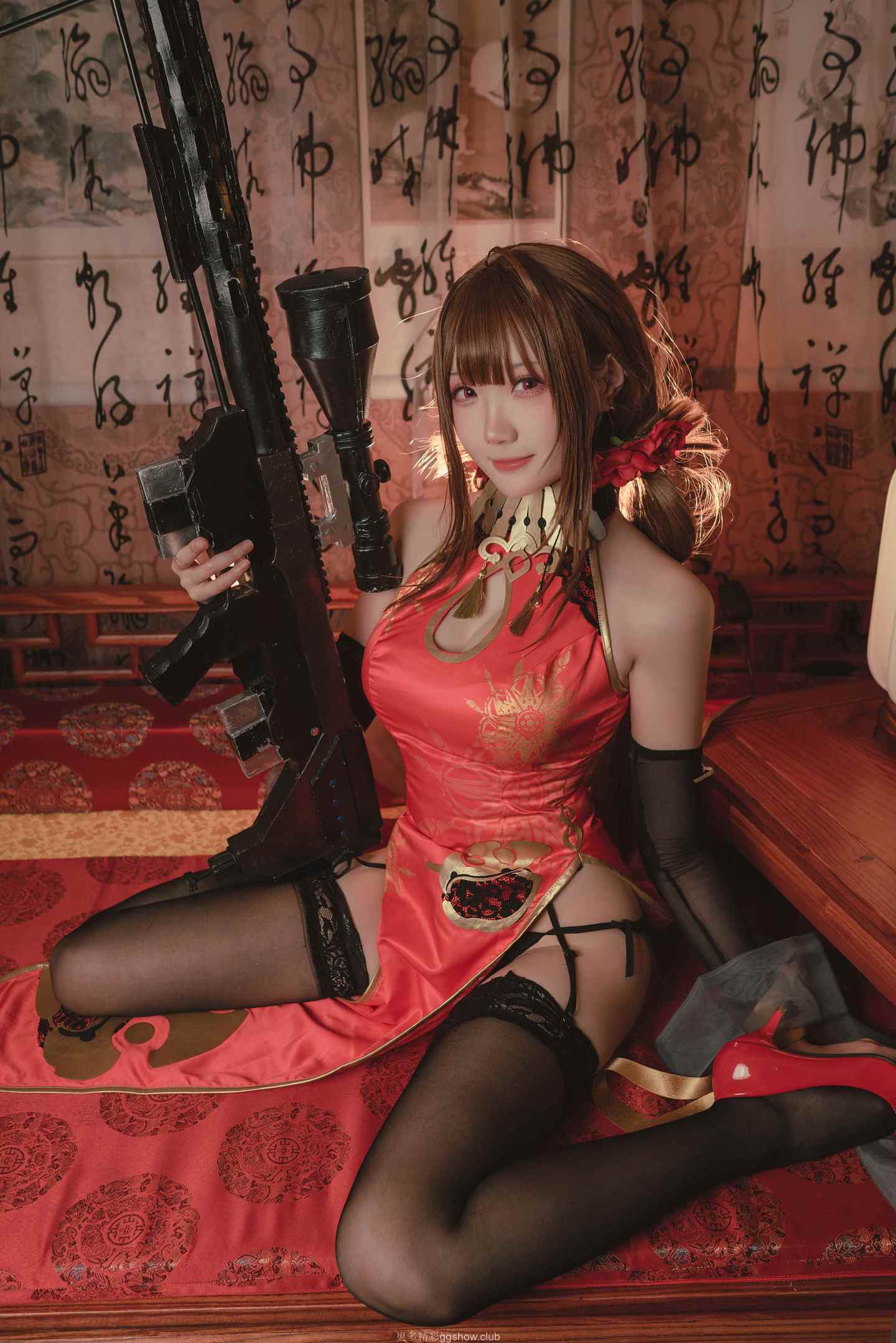 红牡丹的黑丝诱惑 第3张 - cosplay图集