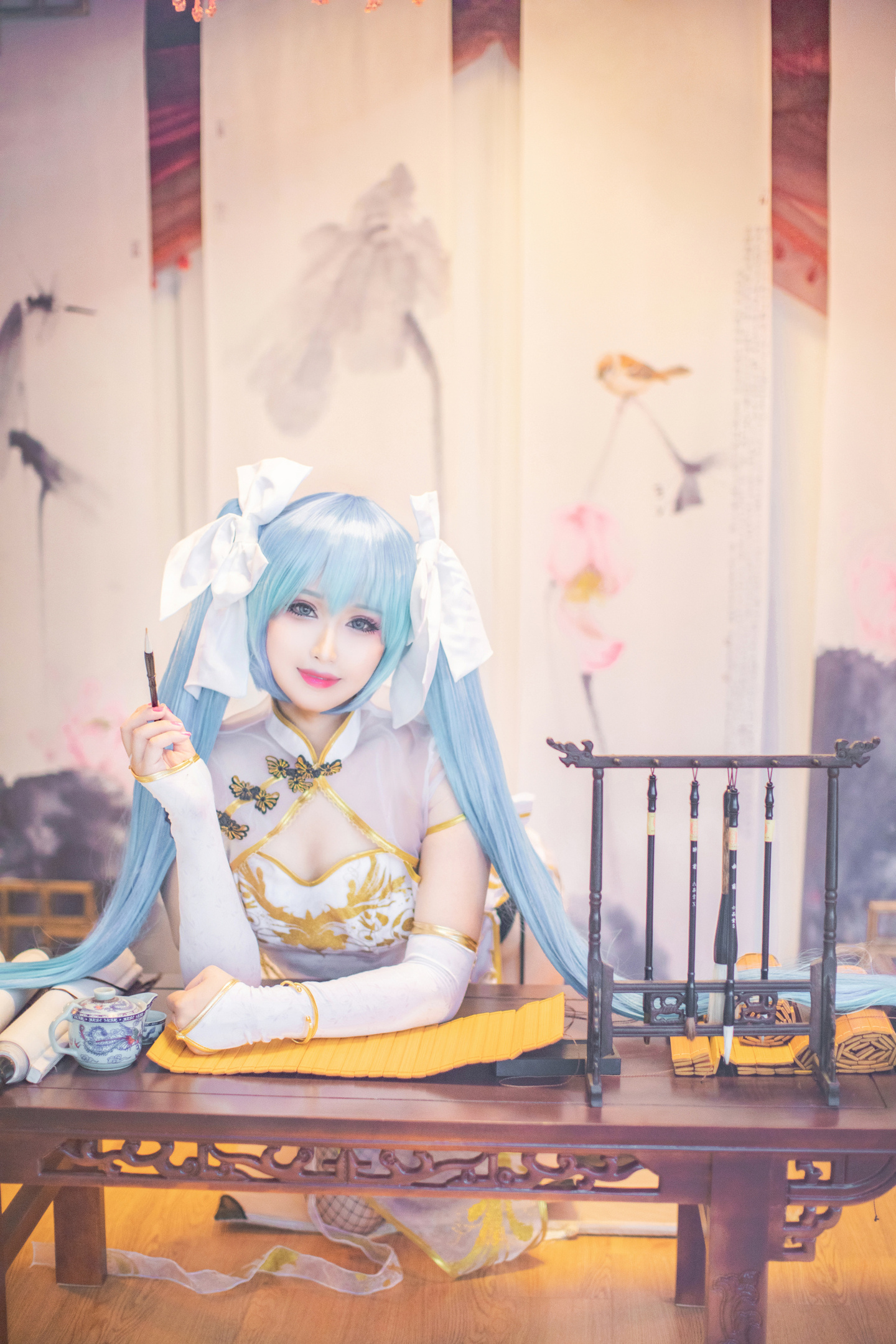 初音未来金丝雀旗袍cosplay (7/9) 初音未来金丝雀旗袍cosplay 第7张 - 初音未来图集