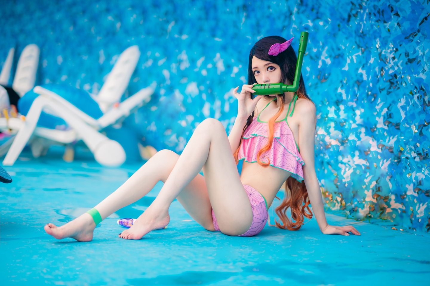 鬼灭同人泳装系列-祢豆子cosplay 第5张 - 祢豆子图集