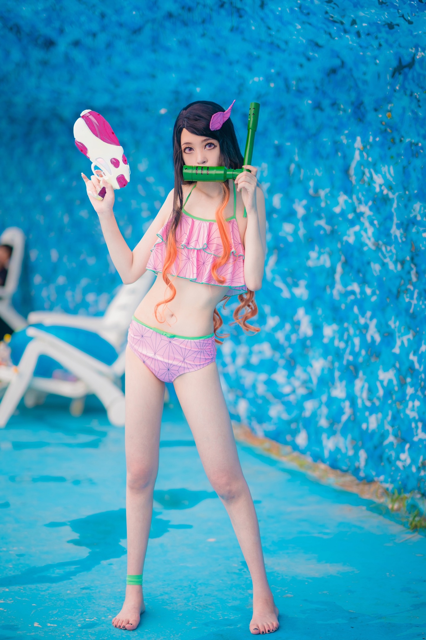 鬼灭同人泳装系列-祢豆子cosplay 第9张 - 祢豆子图集