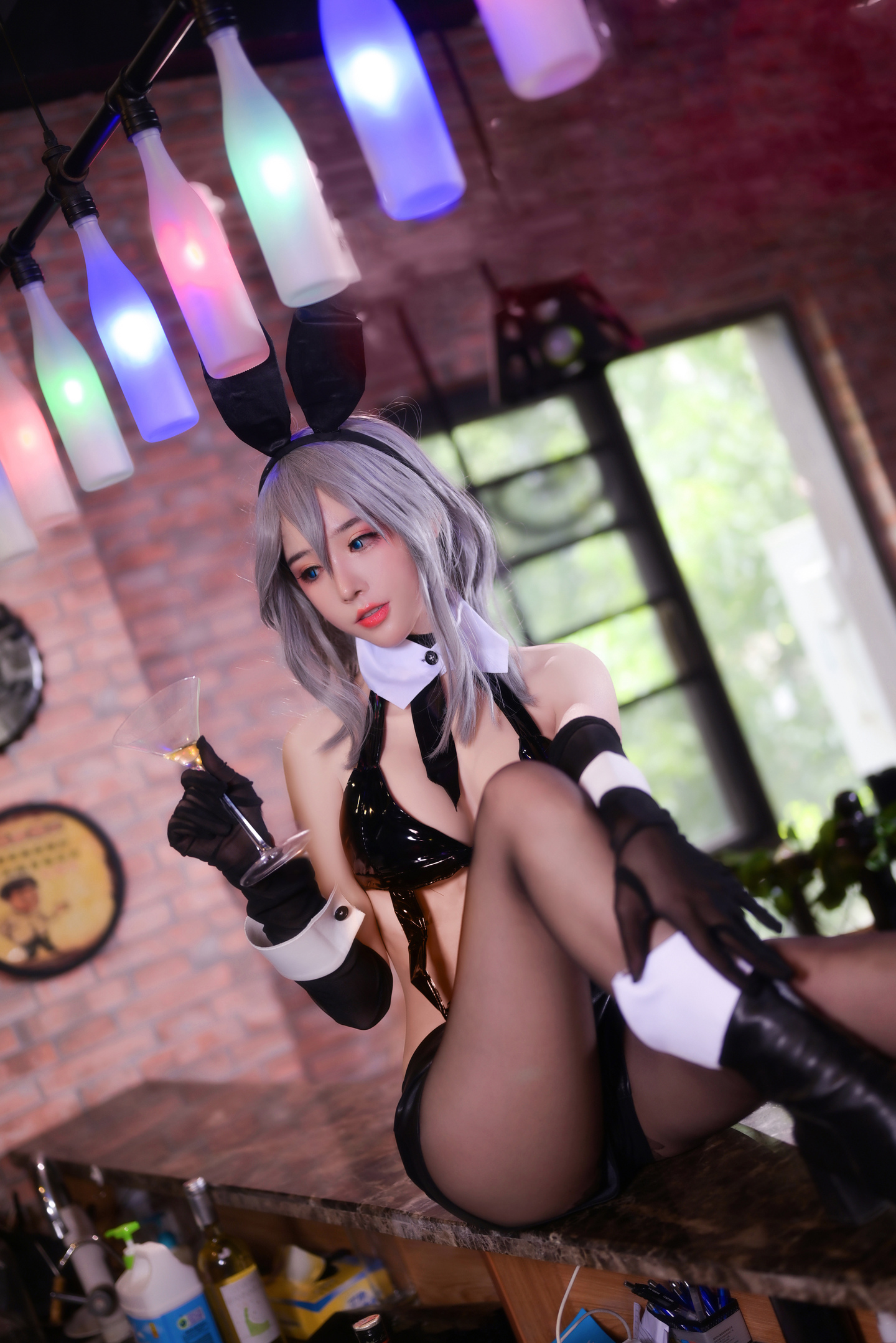 碧蓝航线 兔女郎cosplay | 敲可爱哒nico酱cos华盛顿-兔女郎-coser喵-coser美图-coser聚集地