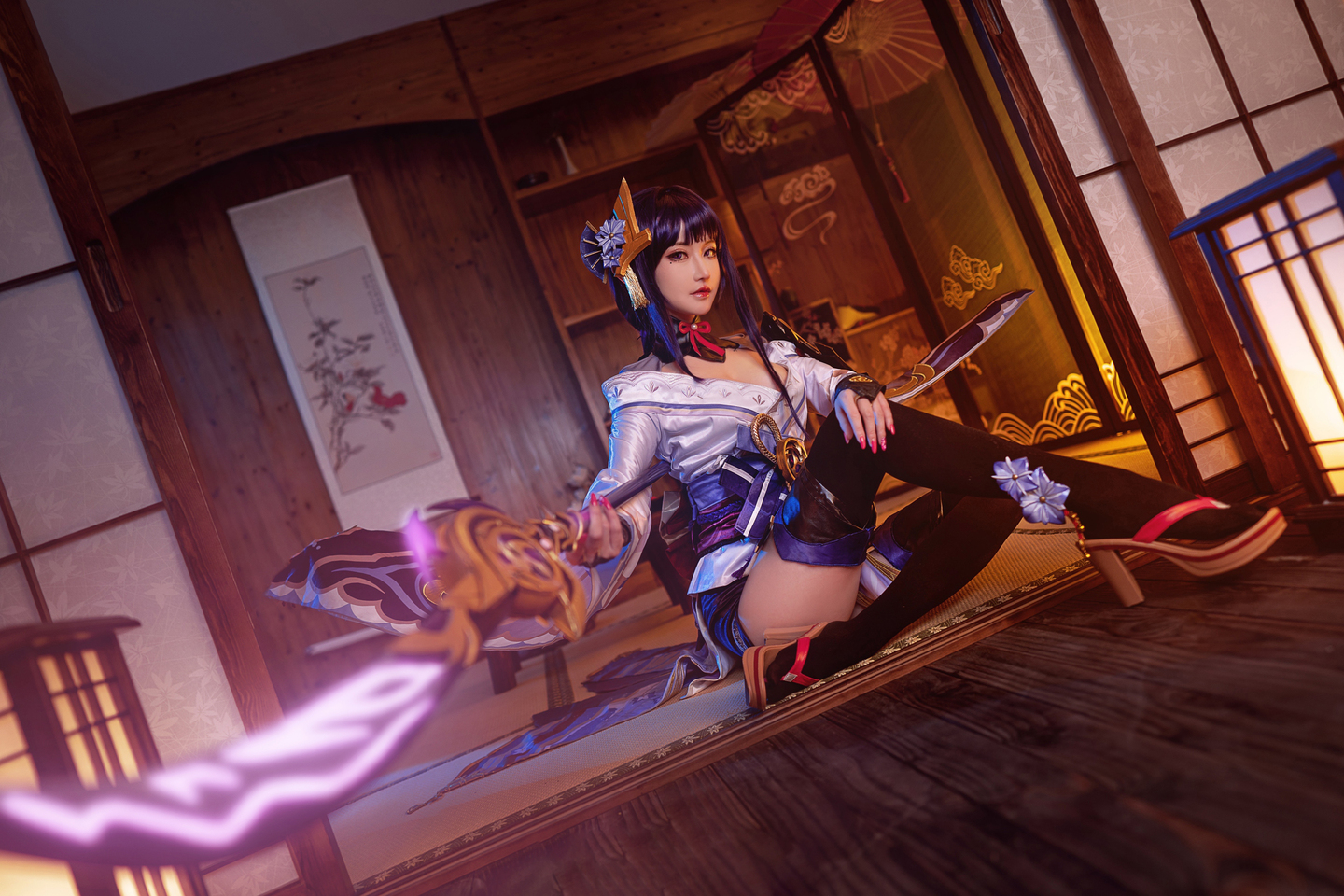 《原神》雷电将军cosplay (8/9) 《原神》雷电将军cosplay 第8张 - 雷电将军图集