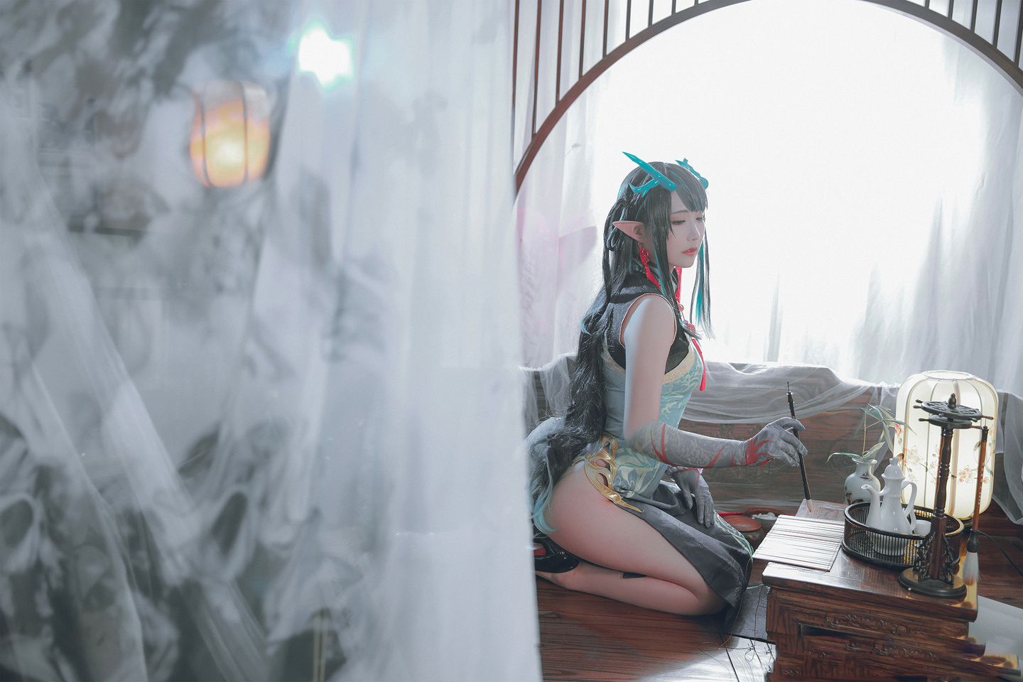 《明日方舟》夕 • 染尘烟cosplay (13/13) 《明日方舟》夕 • 染尘烟cosplay 第13张 - 夕图集