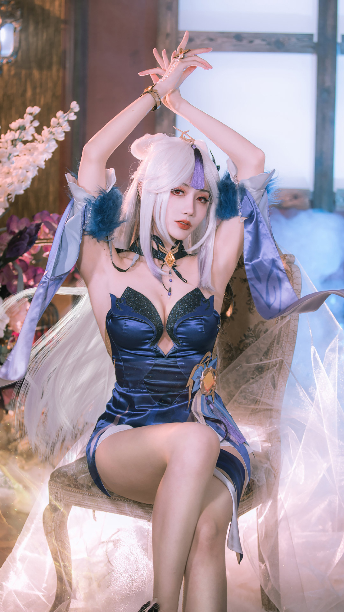 《原神》凝光沙中幽兰cosplay | 如月灰cos凝光-coser喵-coser美图-coser聚集地