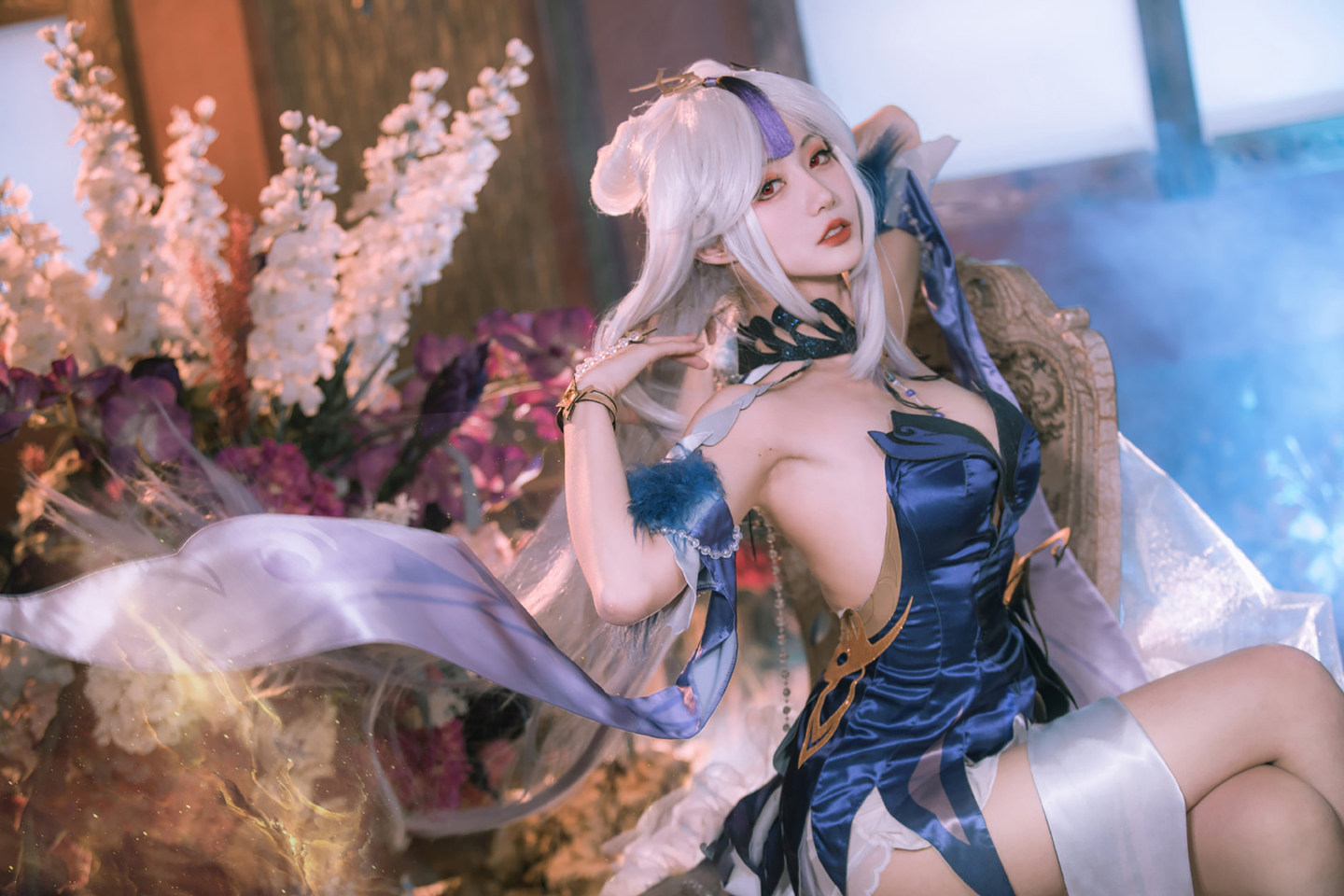 《原神》凝光沙中幽兰cosplay (2/9) 《原神》凝光沙中幽兰cosplay 第2张 - 凝光图集