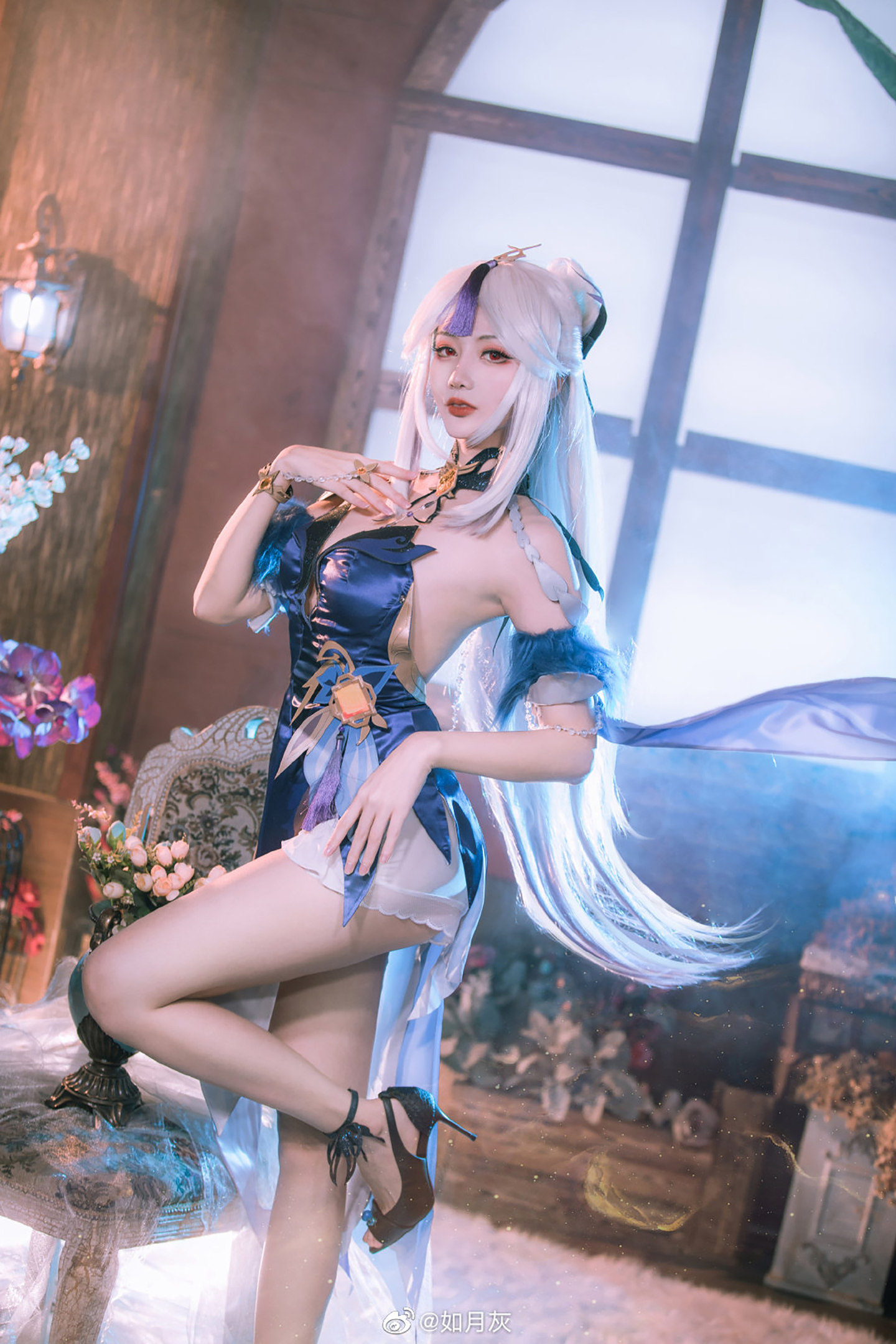 《原神》凝光沙中幽兰cosplay (7/9) 《原神》凝光沙中幽兰cosplay 第7张 - 凝光图集