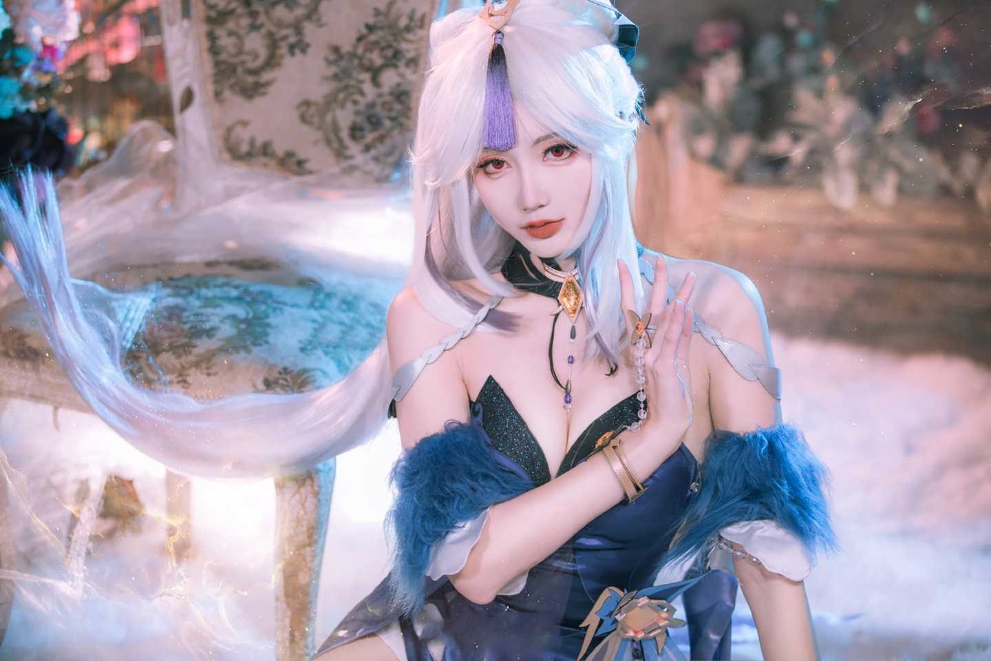 《原神》凝光沙中幽兰cosplay (8/9) 《原神》凝光沙中幽兰cosplay 第8张 - 凝光图集