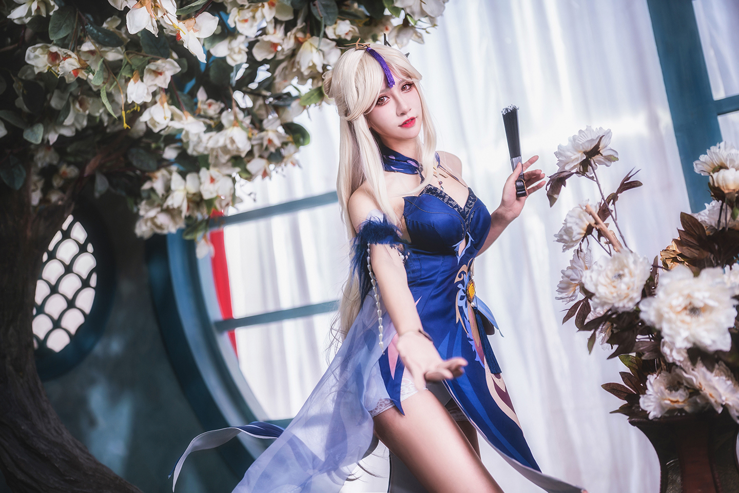 《原神》凝光纱中幽兰 cosplay (5/12) 《原神》凝光纱中幽兰 cosplay 第5张 - 凝光图集