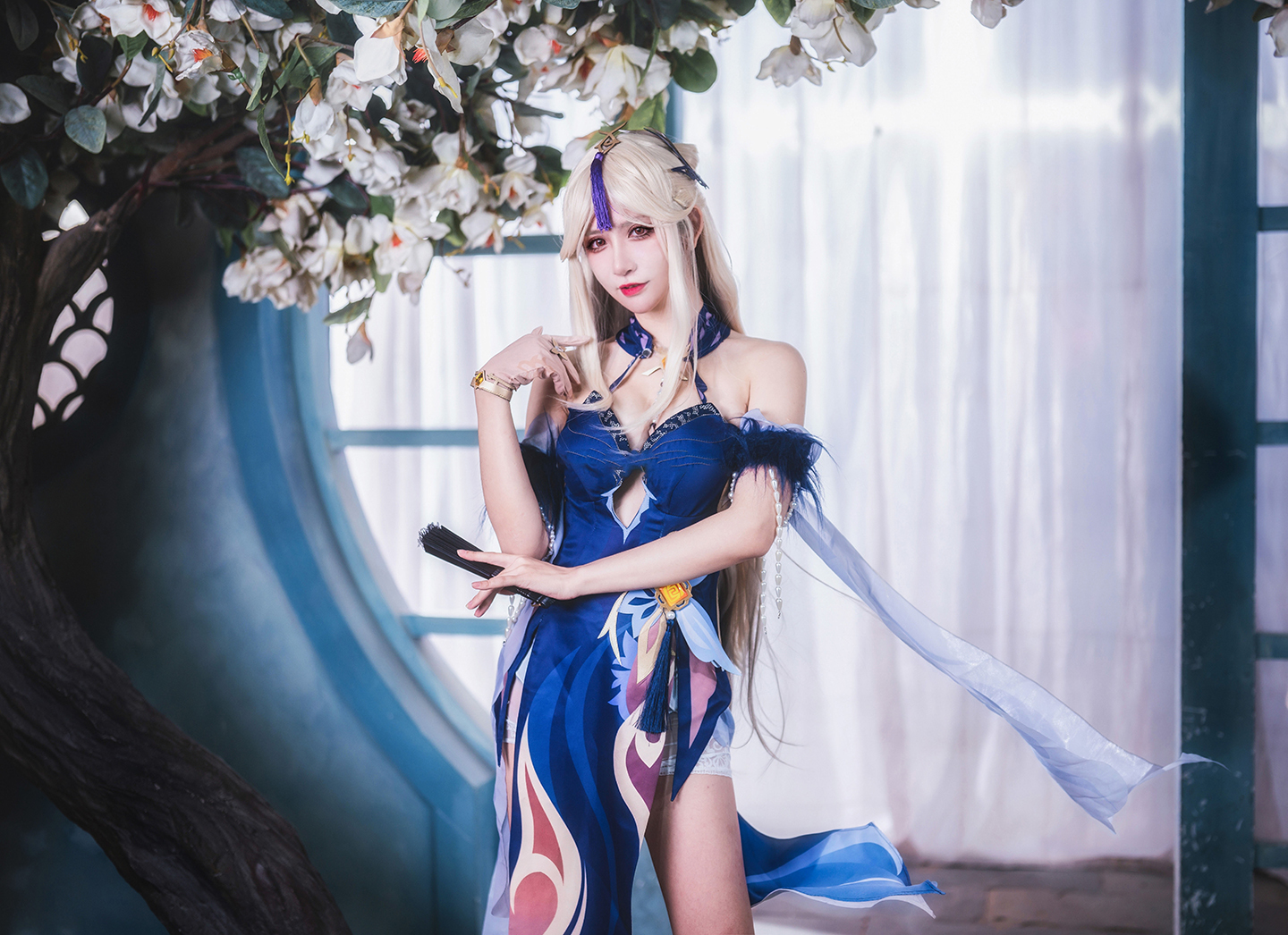 《原神》凝光纱中幽兰 cosplay (9/12) 《原神》凝光纱中幽兰 cosplay 第9张 - 凝光图集