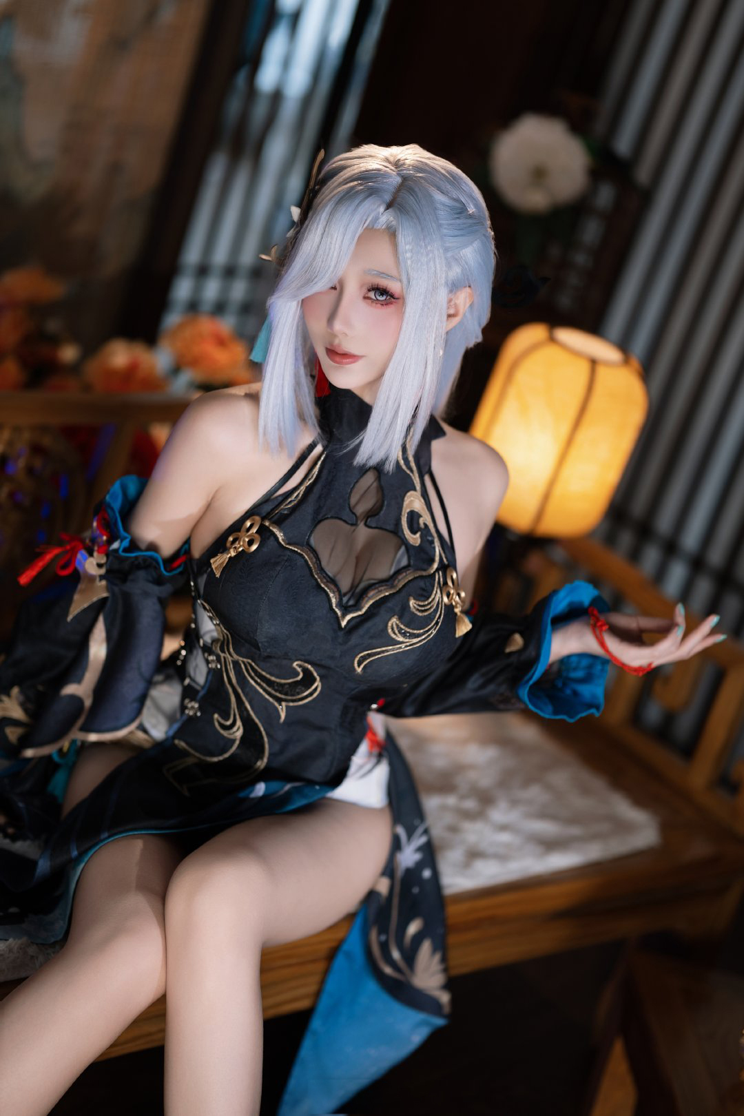 《原神》申鹤 旗袍cosplay (7/8) 《原神》申鹤 旗袍cosplay 第7张 - 申鹤图集