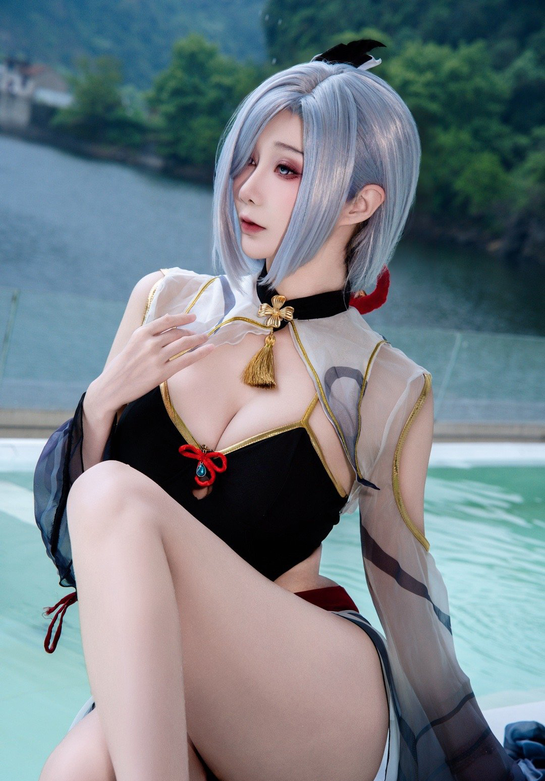 《原神》 申鹤同人泳装cosplay | 如月灰cos申鹤-coser家,cosplay爱好者,二次元聚集地,动漫文化,新番资讯,ACG,Coser展示