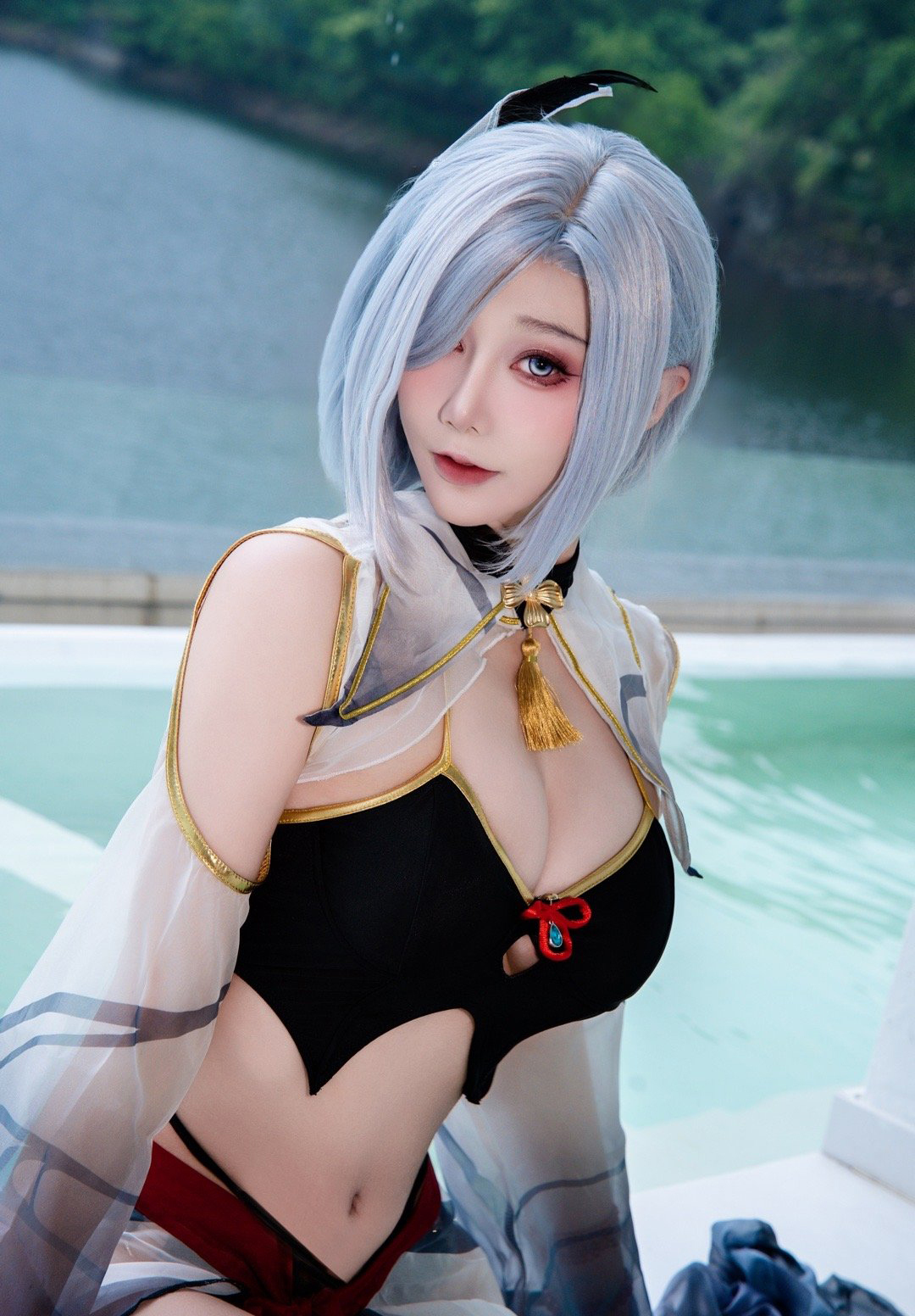 《原神》 申鹤同人泳装cosplay (4/9) 《原神》 申鹤同人泳装cosplay 第4张 - 申鹤图集