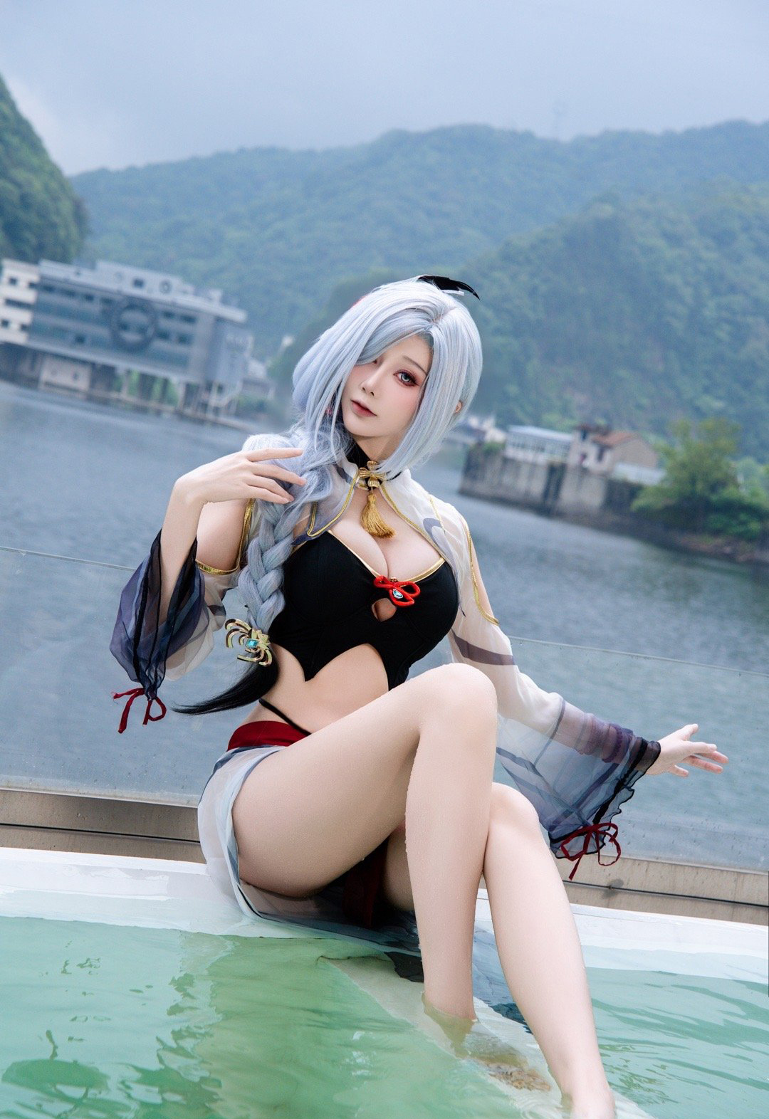 《原神》 申鹤同人泳装cosplay (6/9) 《原神》 申鹤同人泳装cosplay 第6张 - 申鹤图集