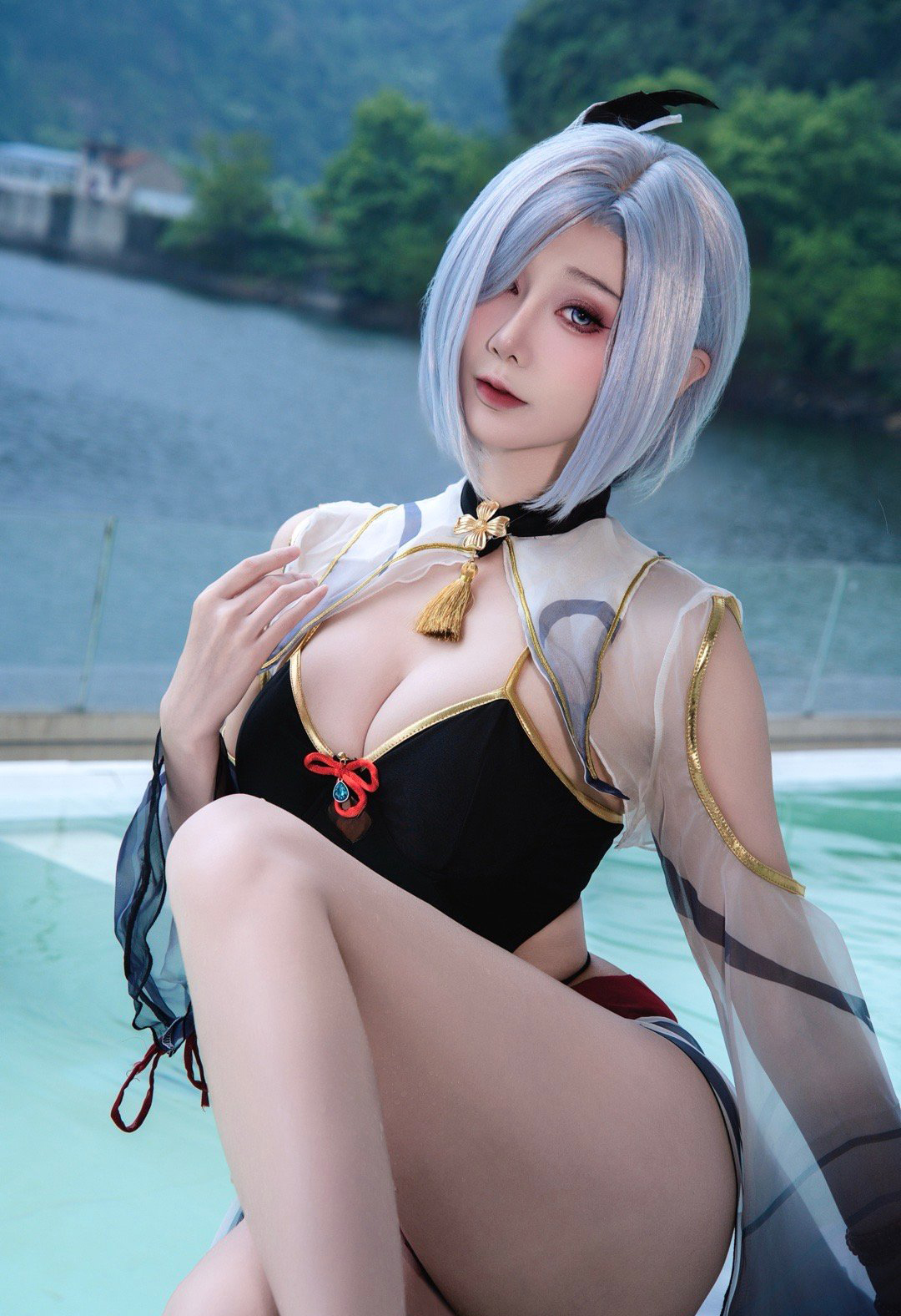 《原神》 申鹤同人泳装cosplay (8/9) 《原神》 申鹤同人泳装cosplay 第8张 - 申鹤图集