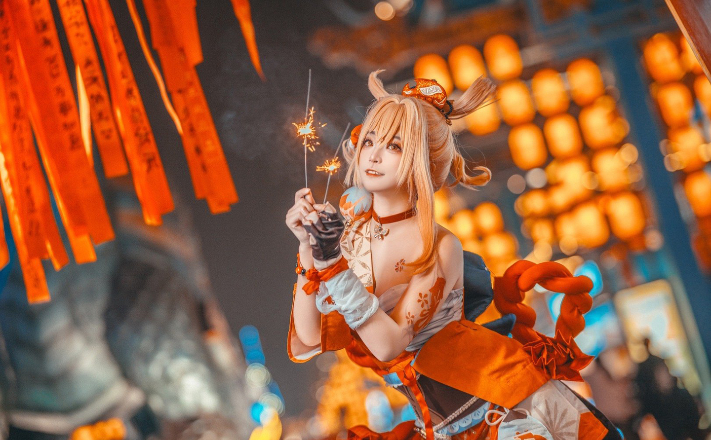 《原神》宵宫cosplay (7/9) 《原神》宵宫cosplay 第7张 - 宵宫图集