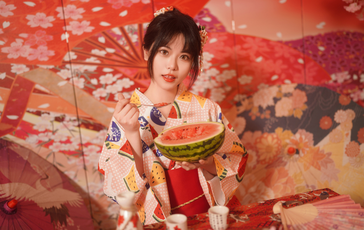 西瓜浴衣 夏日和服少女写真 (3/10) 西瓜浴衣 夏日和服少女写真 第3张 - cosplay图集