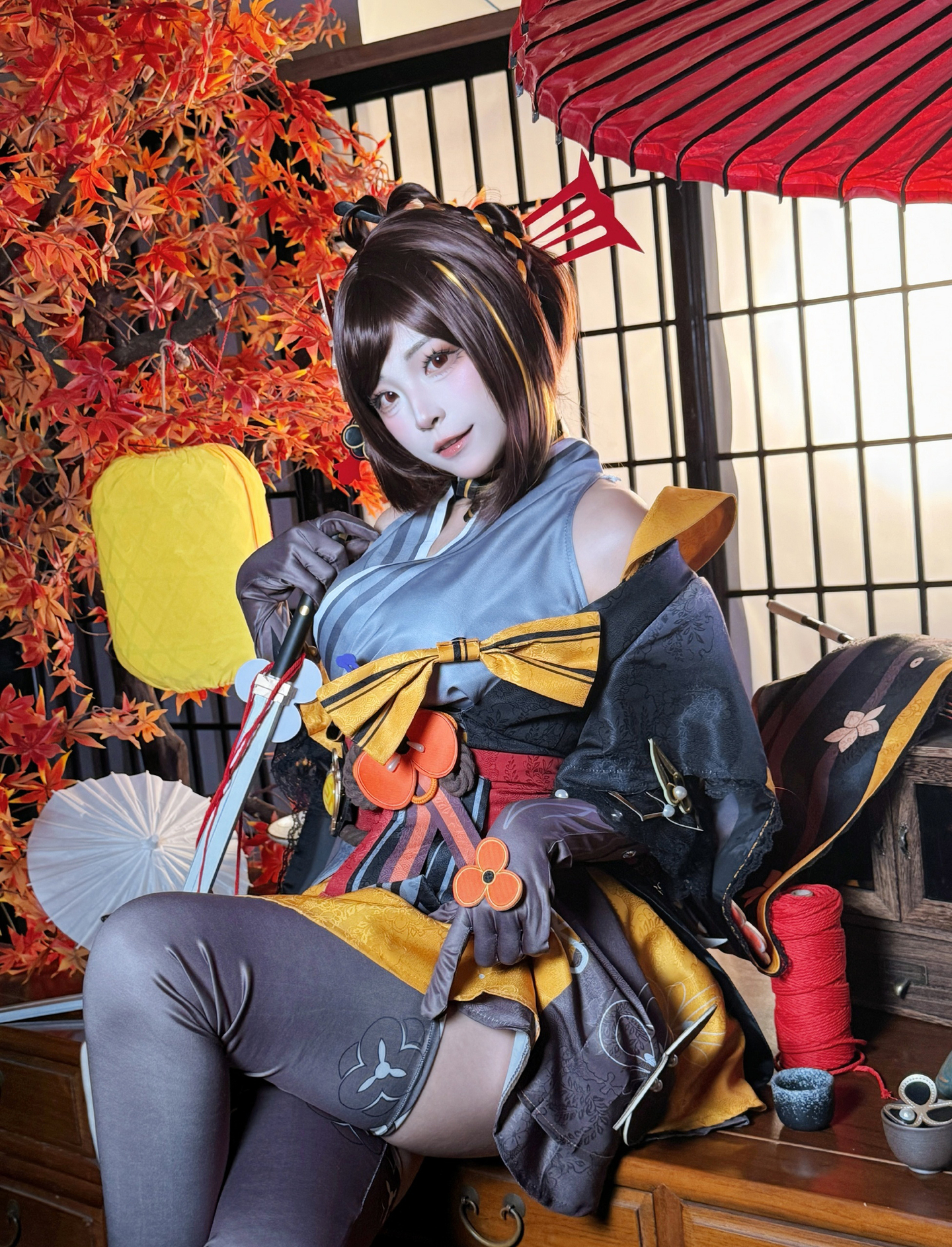 《原神》千织cosplay (9/9) 《原神》千织cosplay 第9张 - 千织图集