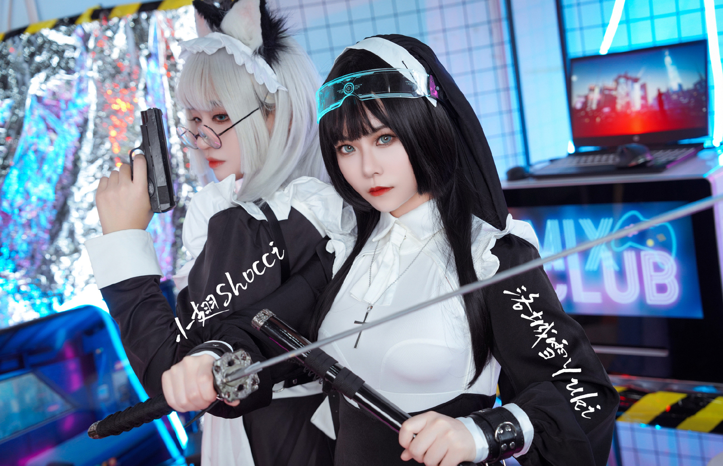 《赛博朋克2077》修女x女仆cosplay (3/7) 《赛博朋克2077》修女x女仆cosplay 第3张 - 修女图集