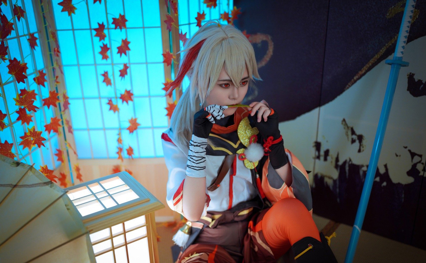 《原神》枫原万叶cosplay (8/9) 《原神》枫原万叶cosplay 第8张 - 枫原万叶图集