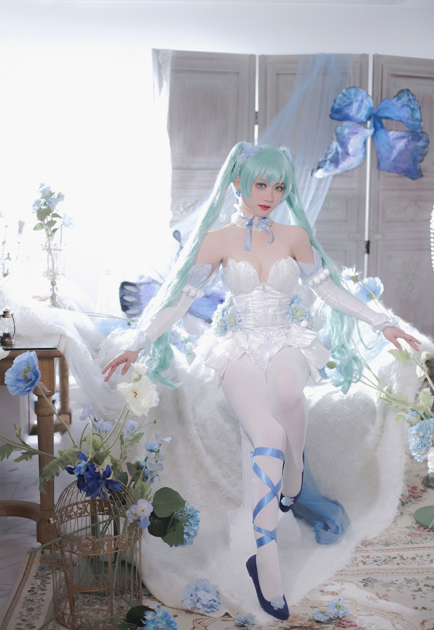 初音未来 • 粉蝶花精灵 (3/10) 初音未来 • 粉蝶花精灵 第3张 - 初音未来图集