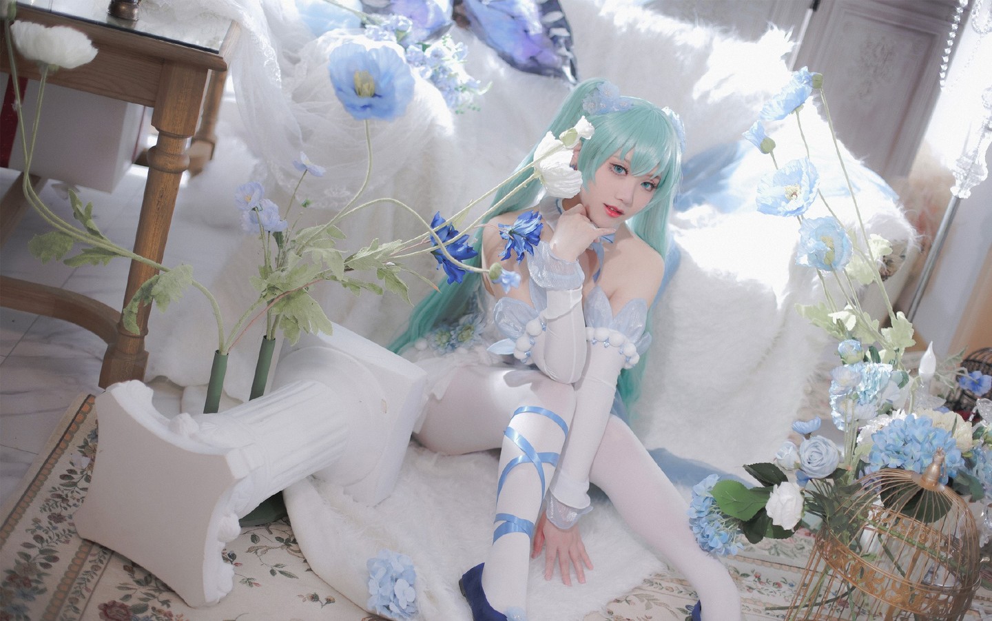 初音未来 • 粉蝶花精灵 (4/10) 初音未来 • 粉蝶花精灵 第4张 - 初音未来图集