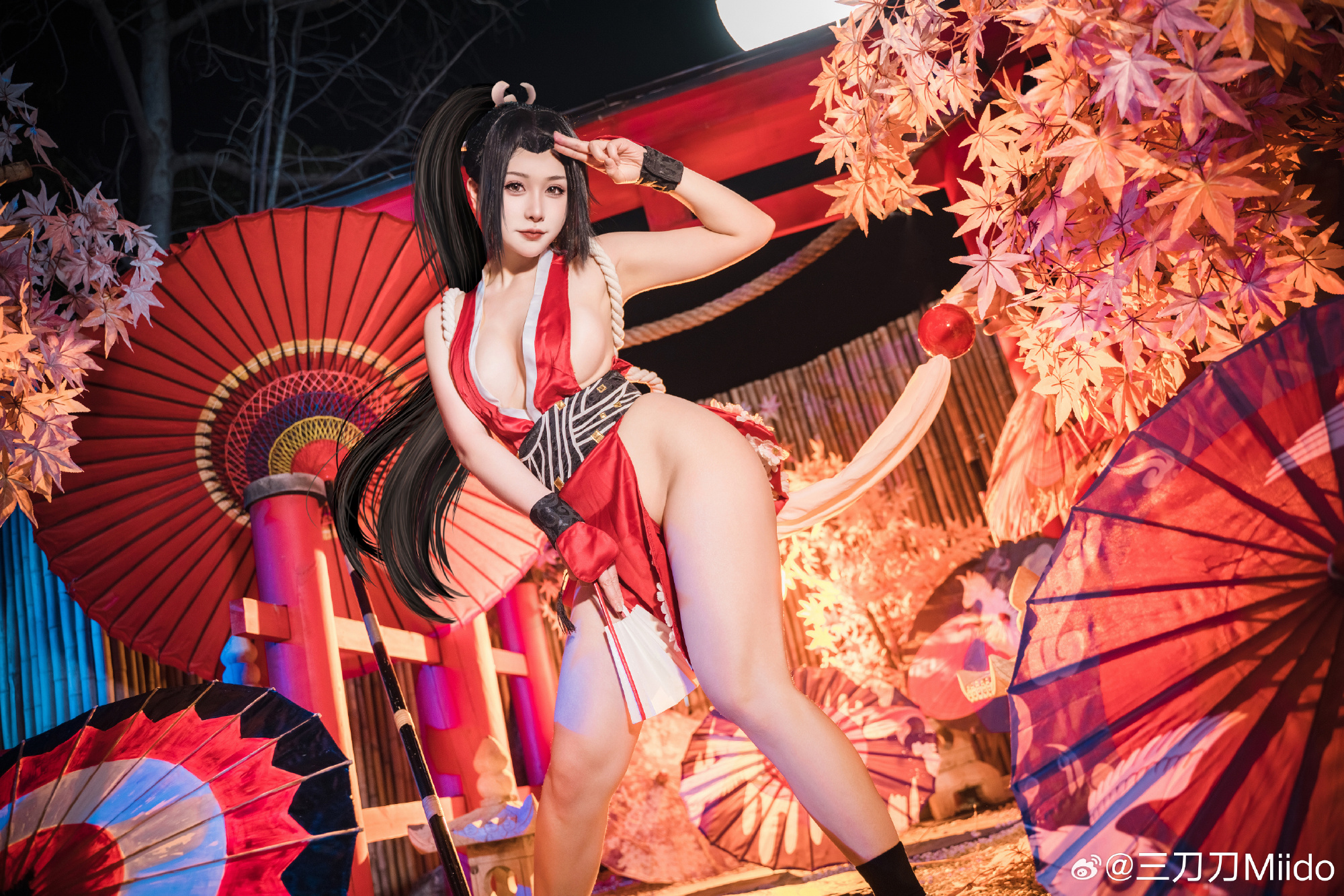 cosplay 不知火舞经典皮肤，初代女忍者参上！ 不知火舞@三刀刀Miido 第2张