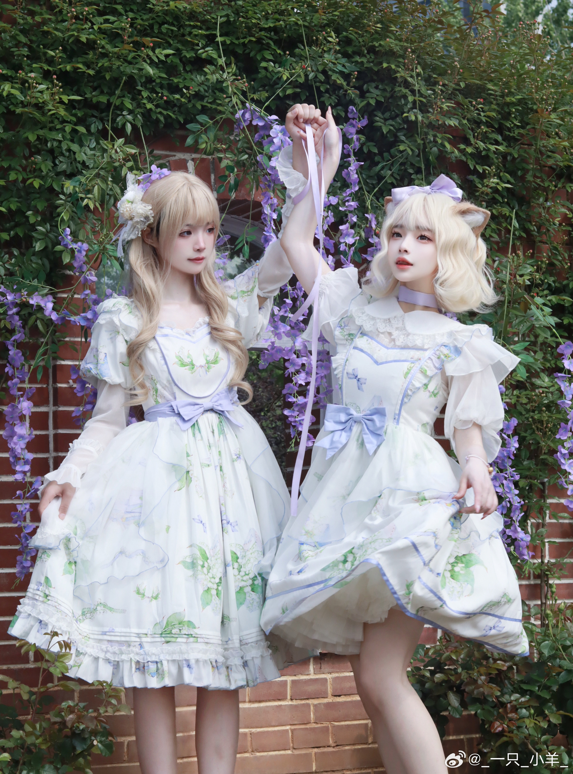 lolita 全靠自己努力搭了一个紫藤花景~@_一只_小羊_ 第2张