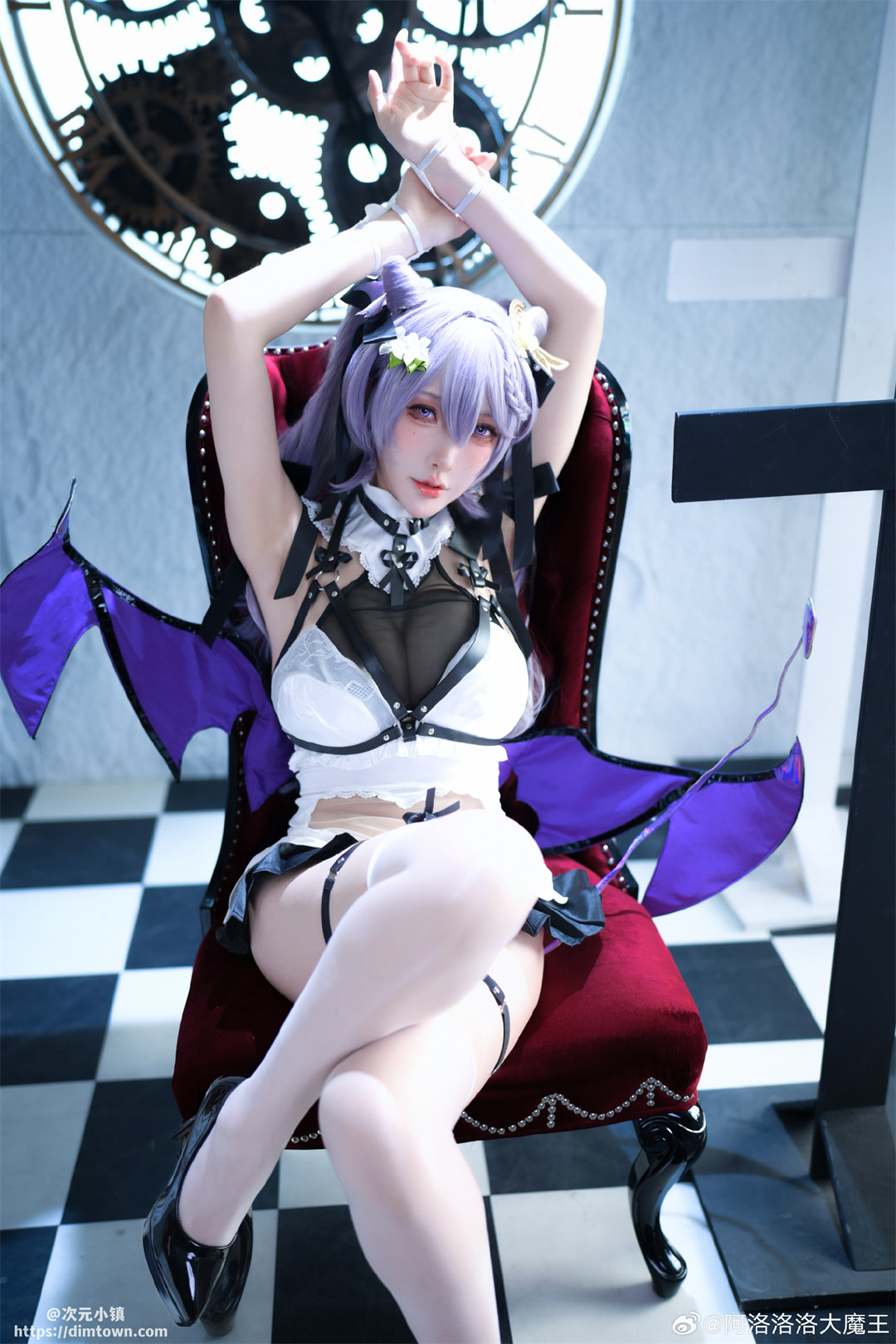 cosplay 原神 💜💜💜💜💜刻晴·魅魔同人💜💜💜💜💜@阿洛洛洛大魔王 第2张