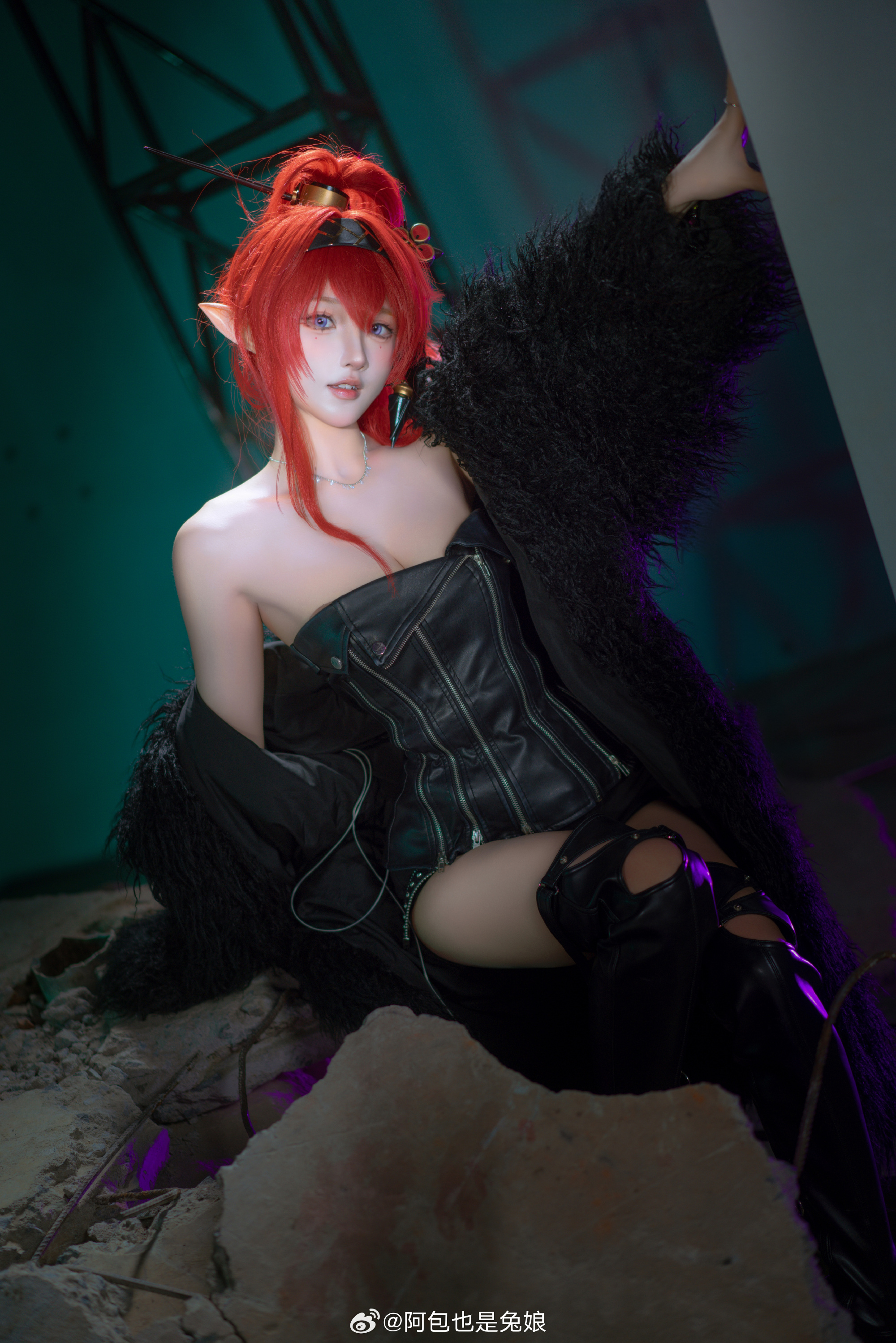 COSPLAY 有着成熟和魅惑感的少女！ 鸣潮 吟霖@阿包也是兔娘 第3张