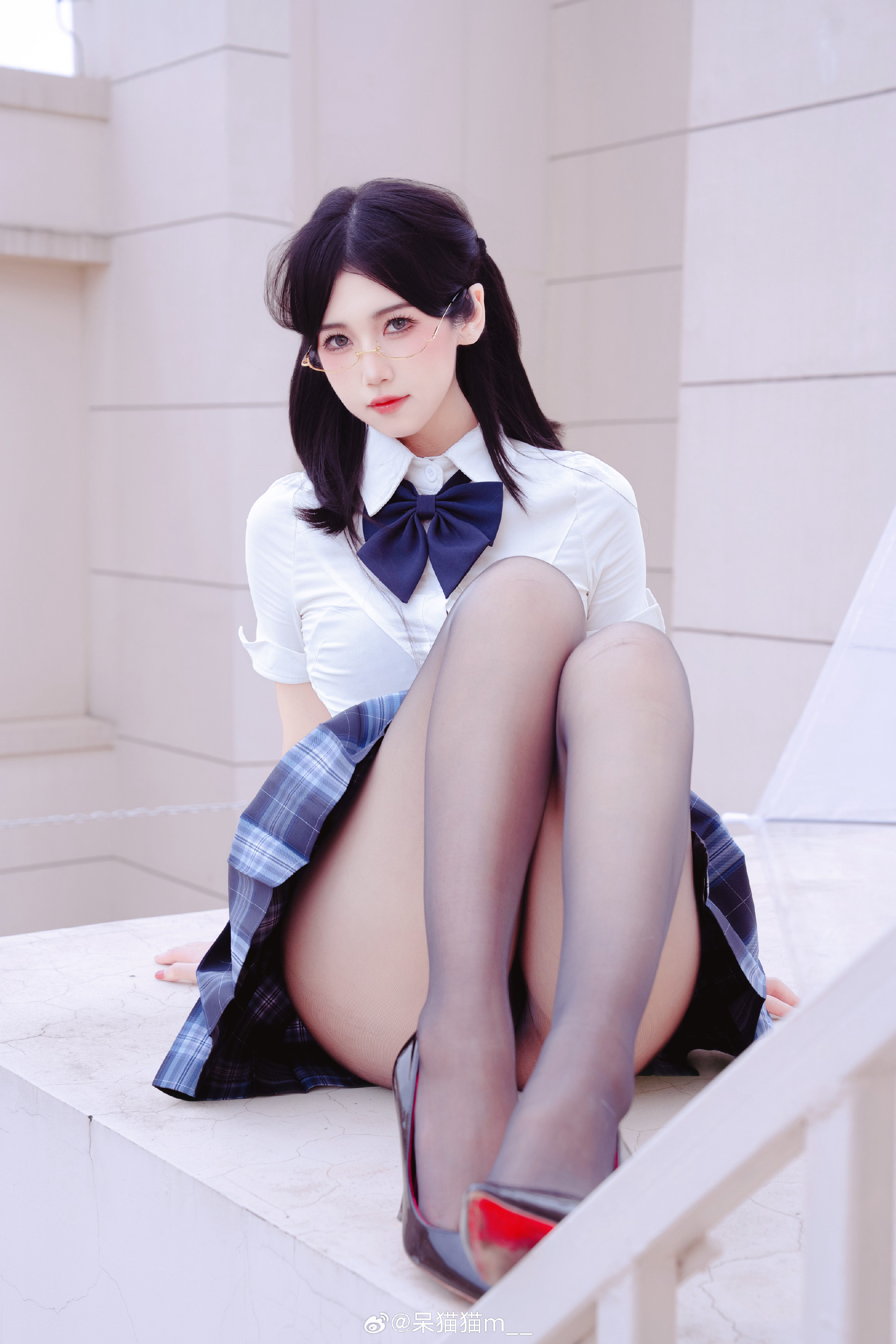 JK写真 上天台  学姐有秘密要跟你说 ​​​@呆猫猫m__ | 呆猫猫m__cos写真 上天台  学姐有秘密要跟你说 ​​​-COS二次元-cosplay社区-coser啦二次元