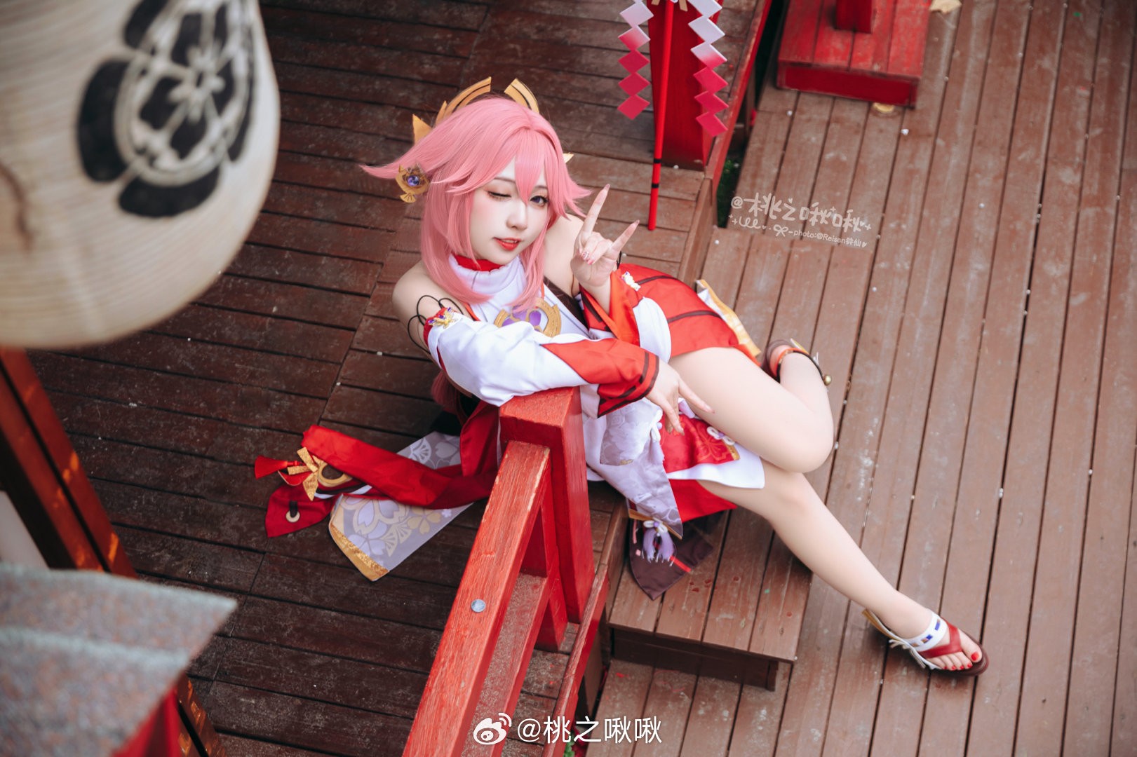 COSPLAY 原神 ⛩️ 华紫樱绯·八重神子 ⛩️@桃之啾啾 第4张