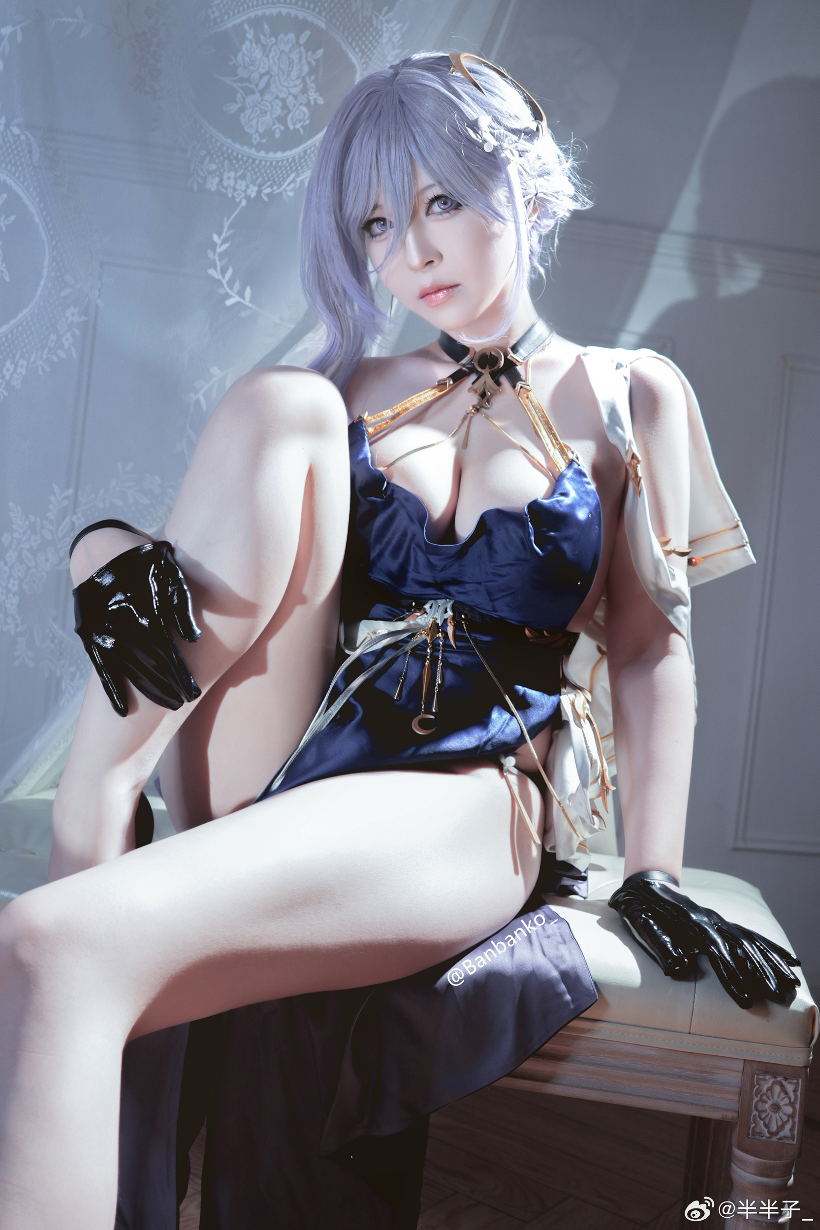 COSPLAY 每晚的月亮都有不一样的美，今夜要随我去看看吗？深空之眼 塞勒涅@半半子_ 第2张