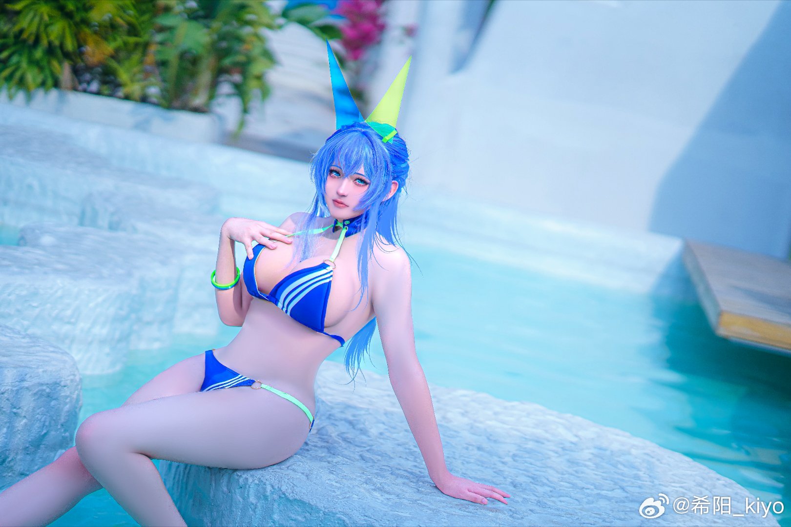 cosplay 好热啊一一盛夏的阳光真是到哪儿都毒…… 碧蓝航线 新泽西-盛夏的闲暇@希阳_kiyo 第2张