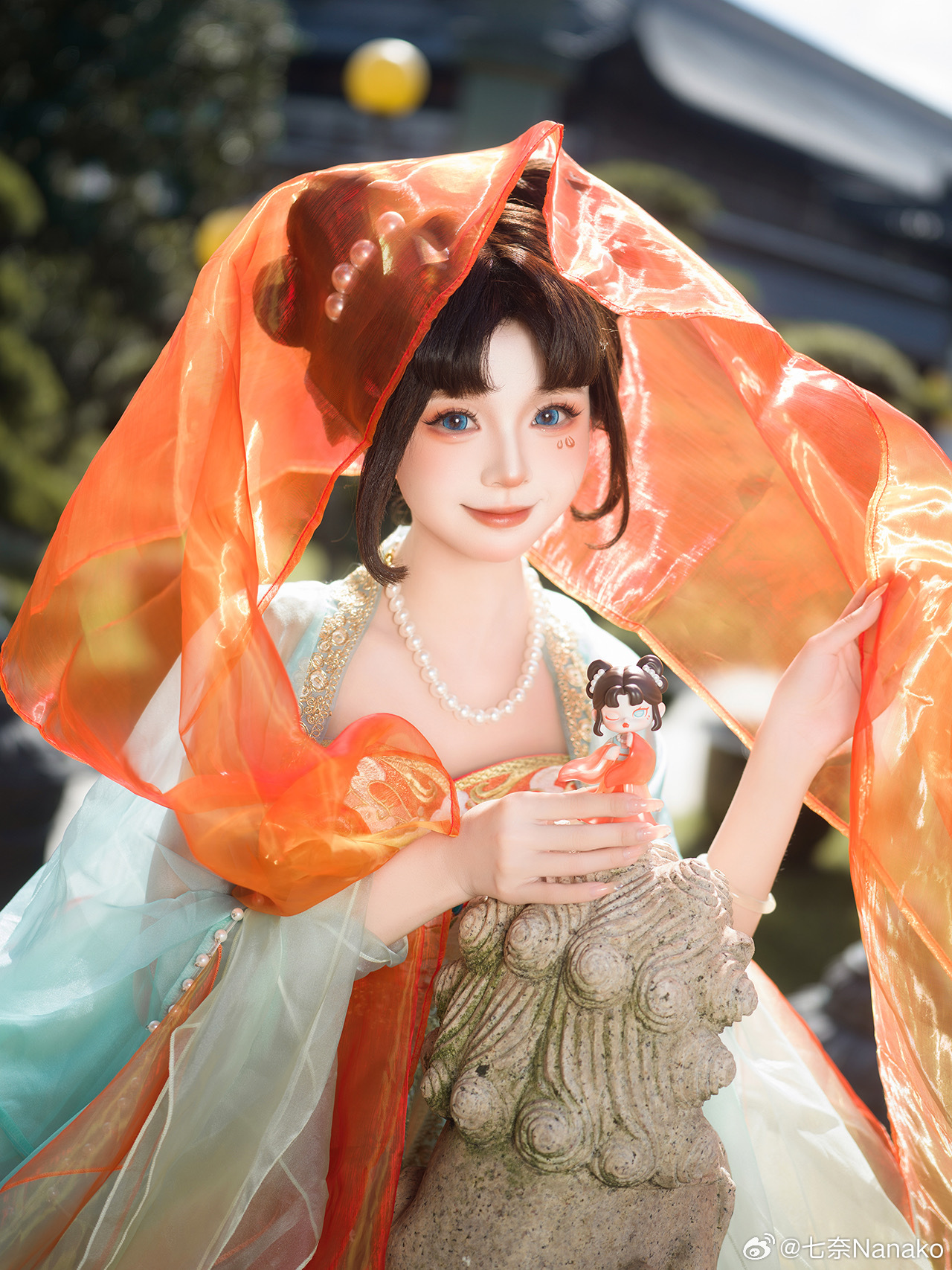 汉服 国风吹万里 池塘里的小锦鲤又出来玩啦！@七奈Nanako | 七奈Nanakocos国风吹万里 池塘里的小锦鲤又出来玩啦！-coser家，cosplay爱好者，二次元聚集地，动漫文化，新番资讯，ACG，Coser展示