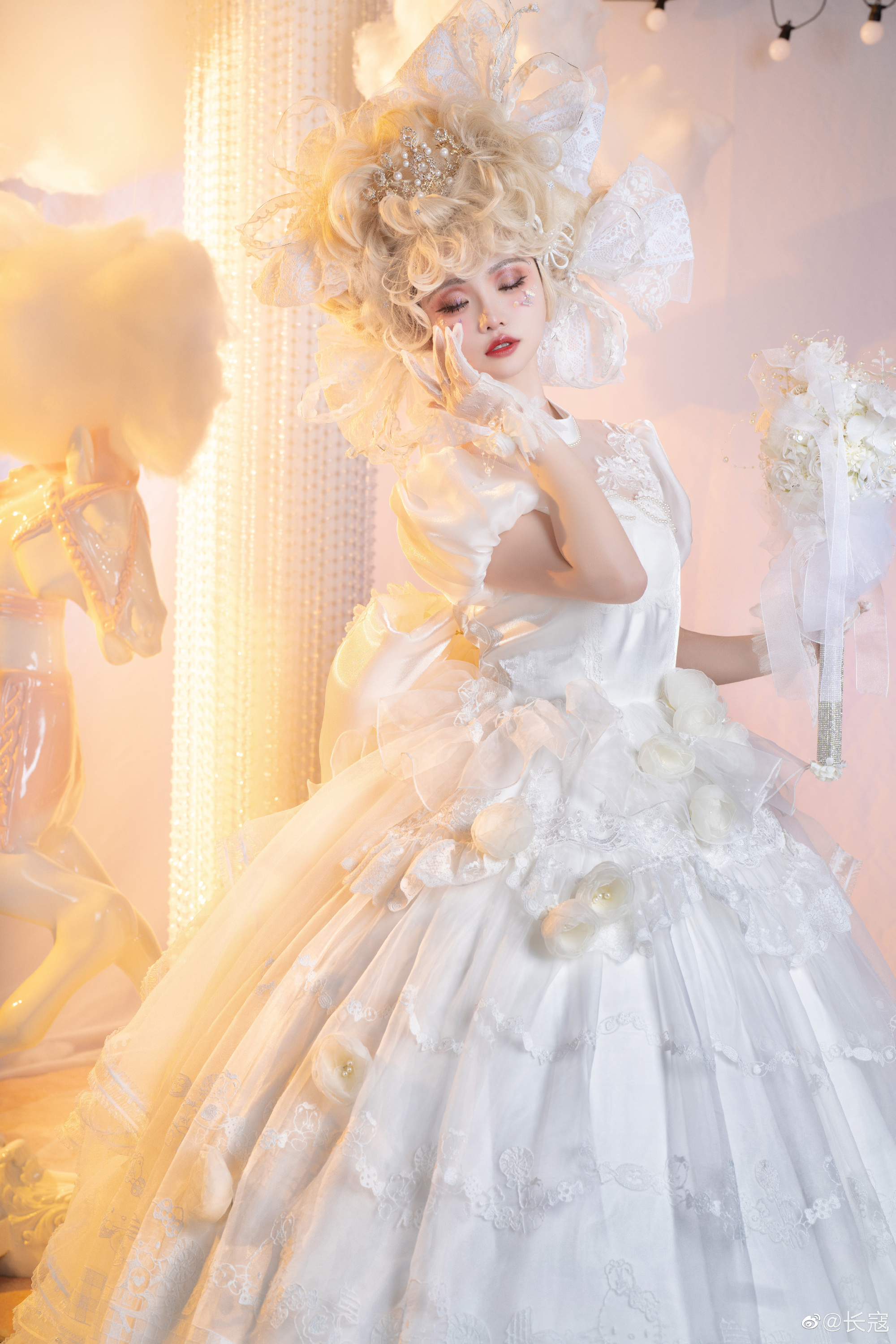 LOLITA ??♀️✨妖精的云端游乐园✨??♀️ 凯蒂猫纯白花嫁@长寇 第2张