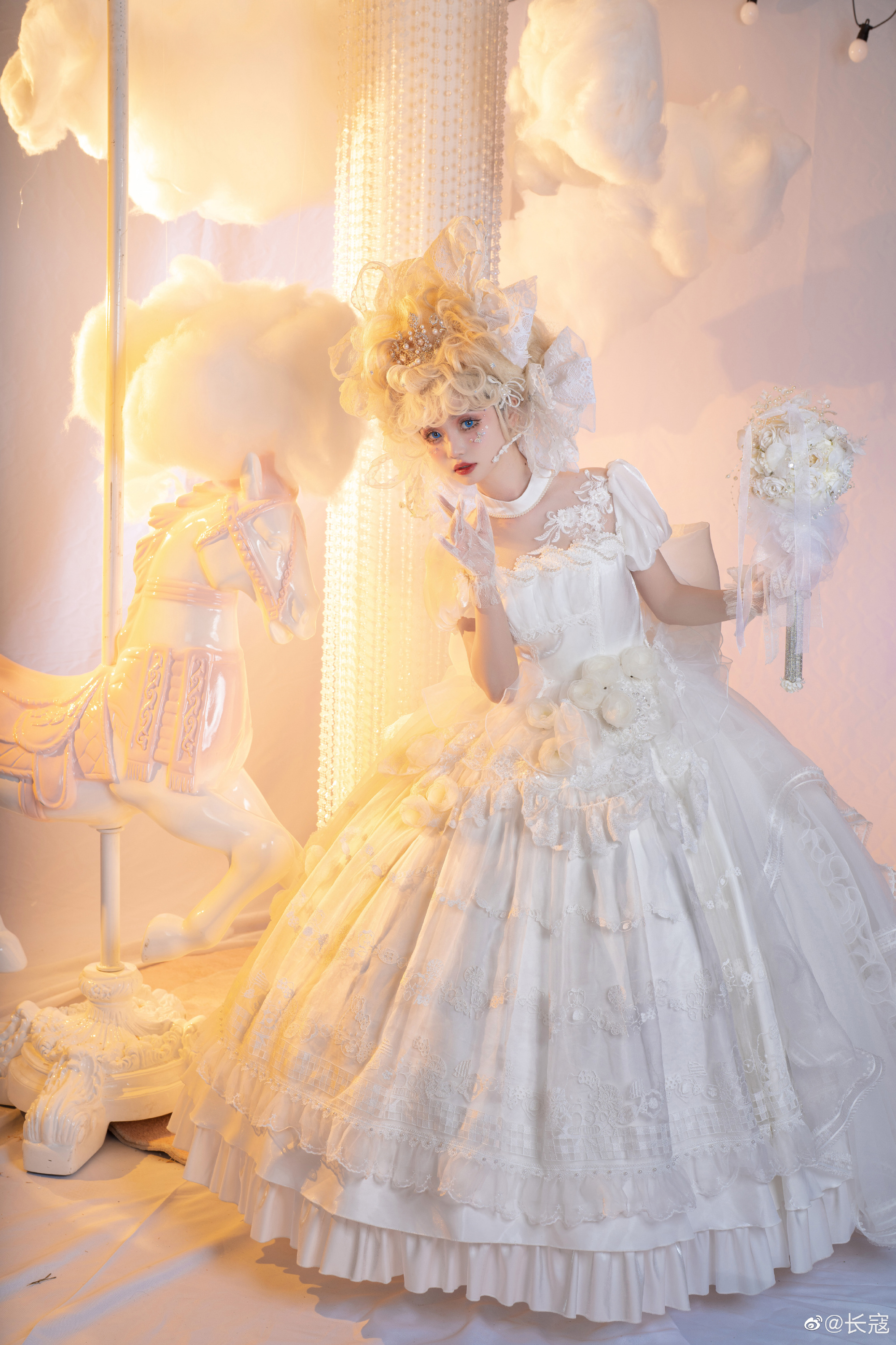 LOLITA ??♀️✨妖精的云端游乐园✨??♀️ 凯蒂猫纯白花嫁@长寇 第3张