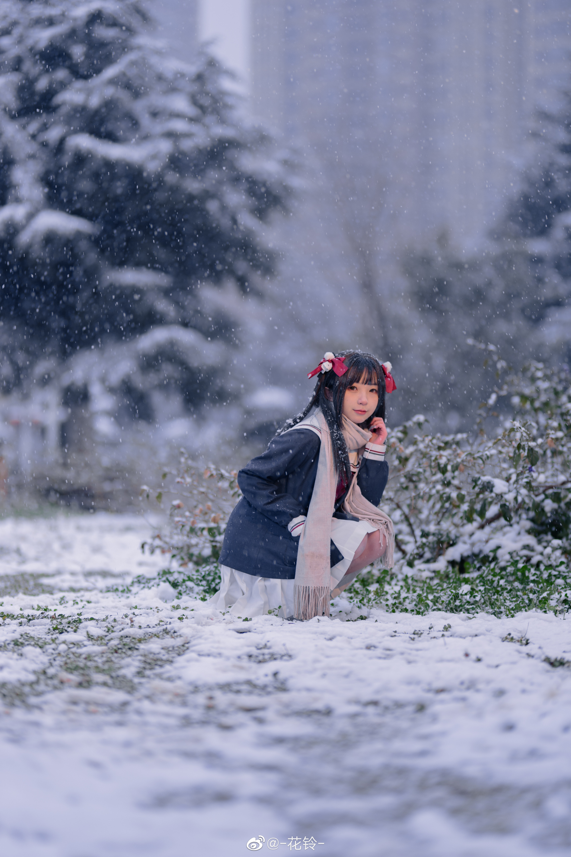 jk日常 终于盼来雪啦~南方人很开心@-花铃- 第1张