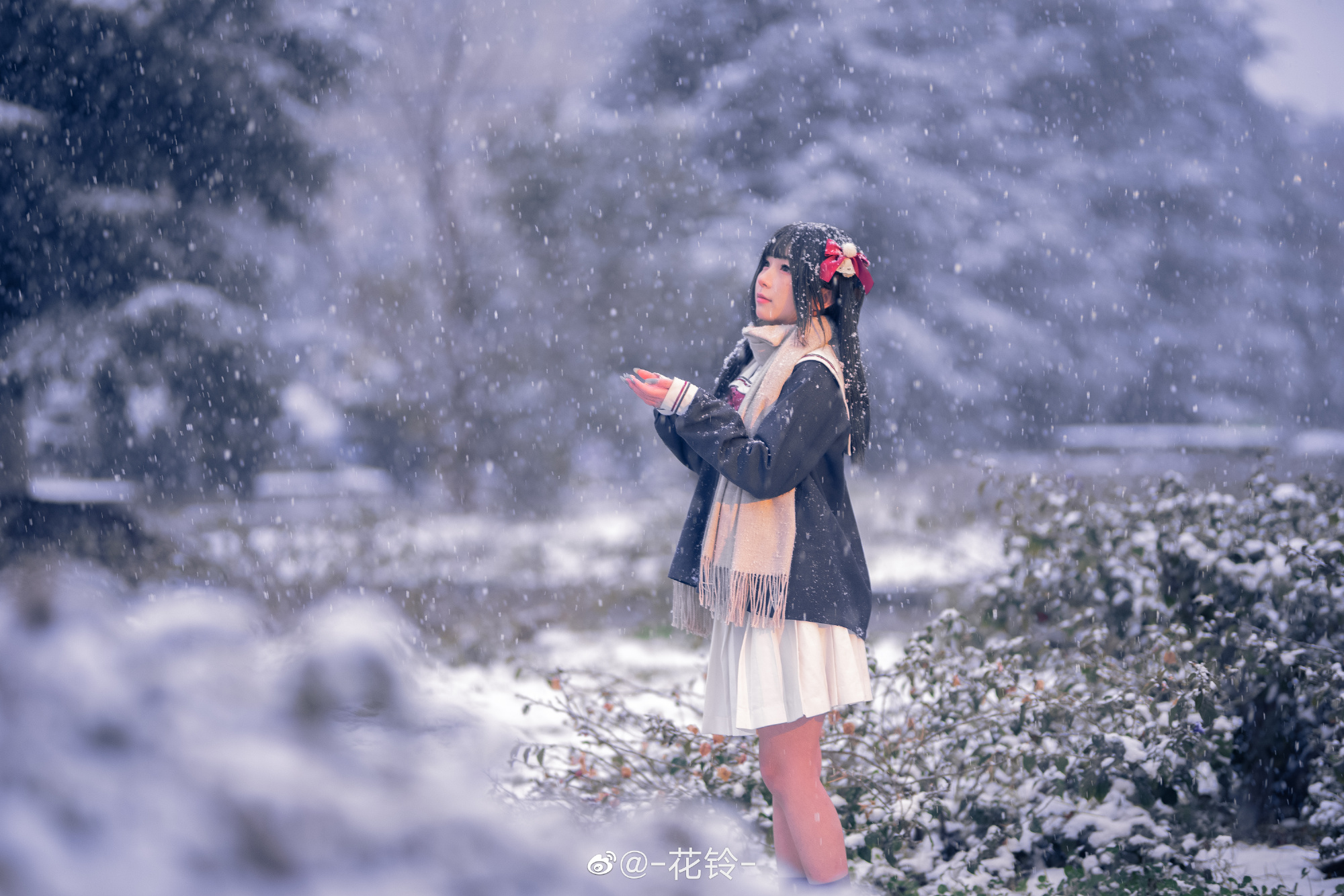 jk日常 终于盼来雪啦~南方人很开心@-花铃- 第2张