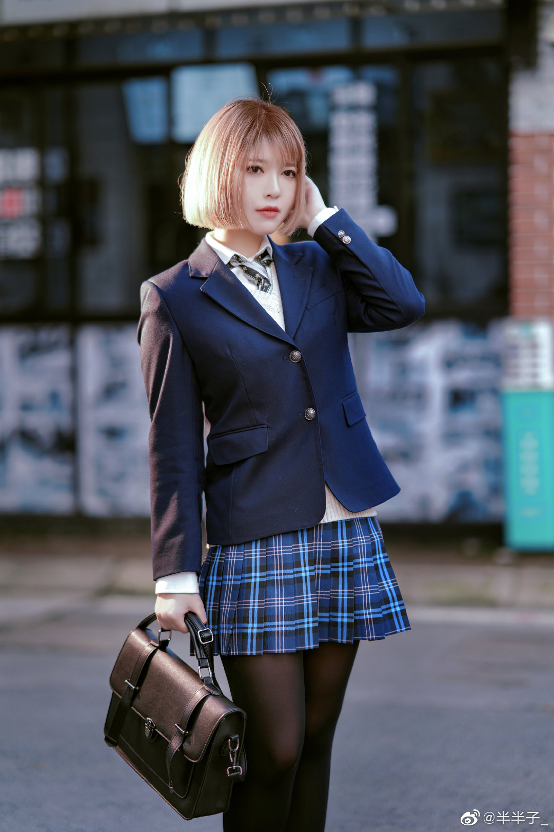 三坑少女 JK制服@半半子_ 第3张