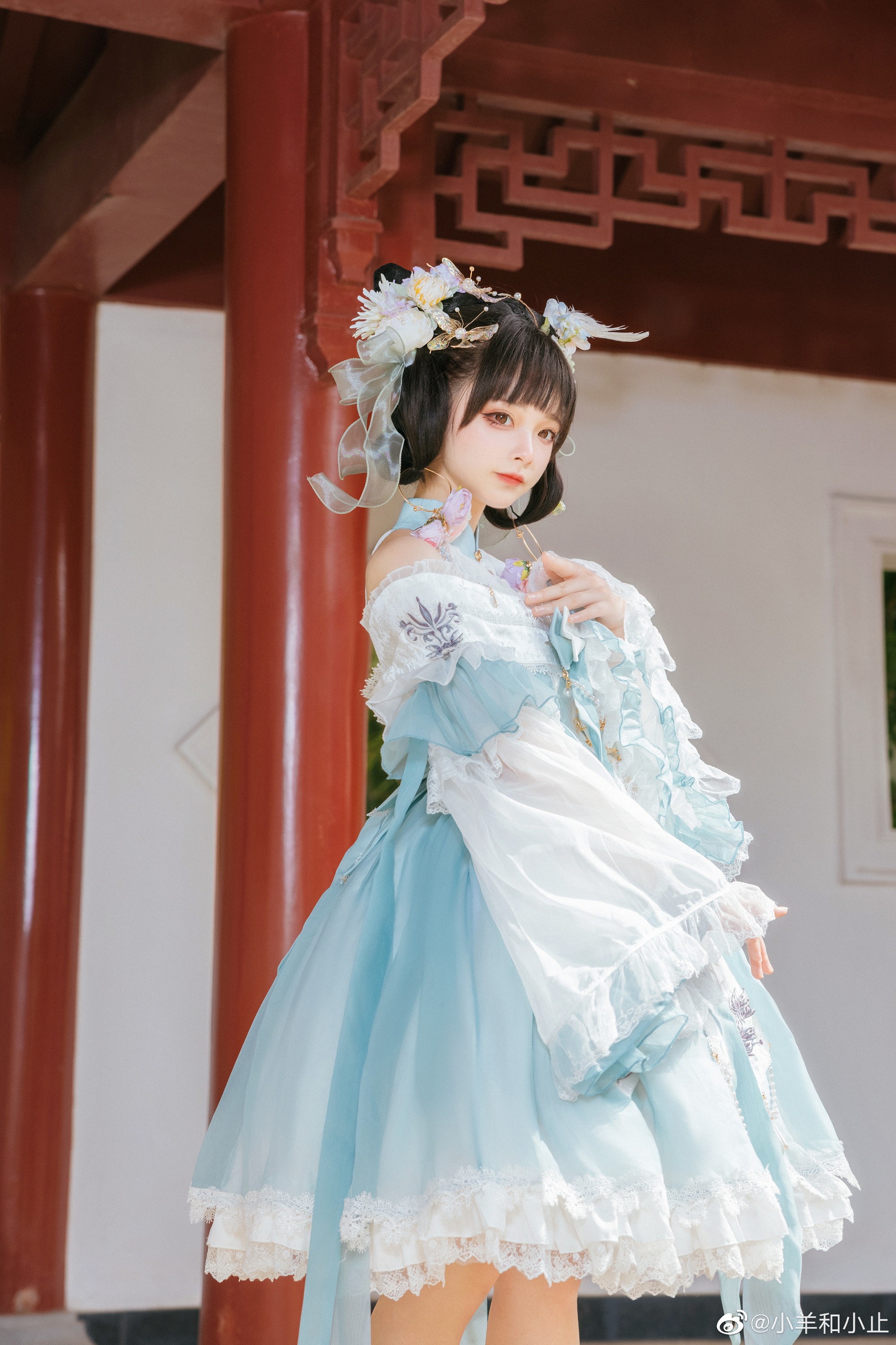 【LOLITA】中华风 昙花 月下美人现 隽隽倩影寒@小羊和小止 第3张